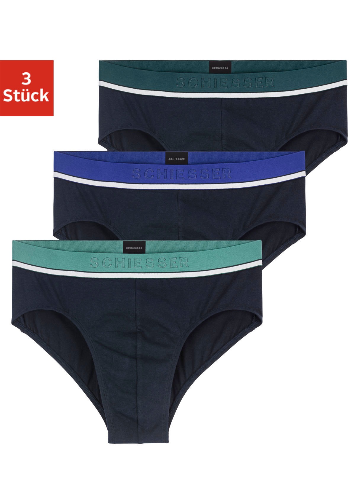 Schiesser Slip, (Packung, 3 St.), in schlichtem Design kaufen