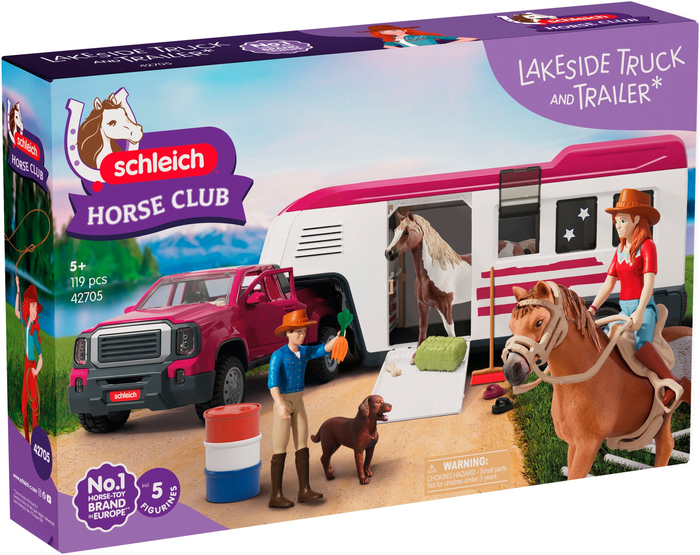 Schleich® Personnage de jeu »HORSE CLUB, Lakeside Truck mit Anhänger (42705)«