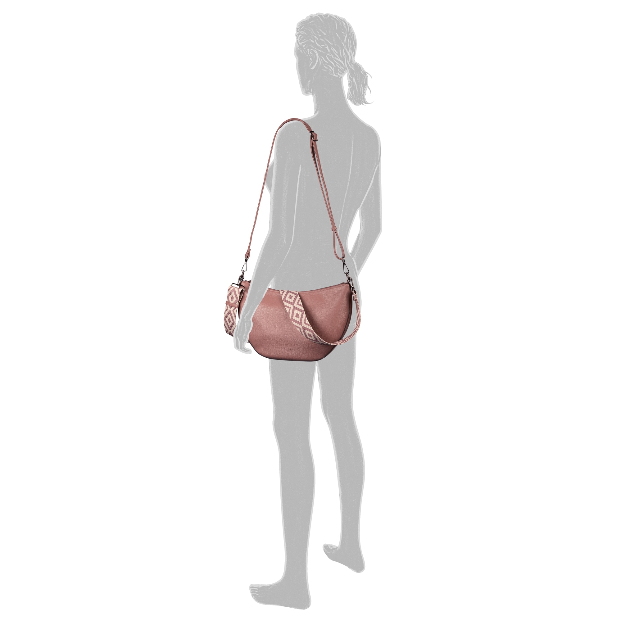 Gabor Umhängetasche »Linda« Damen Umhängetasche, Handtasche, Tragetasche mit Logoprägung