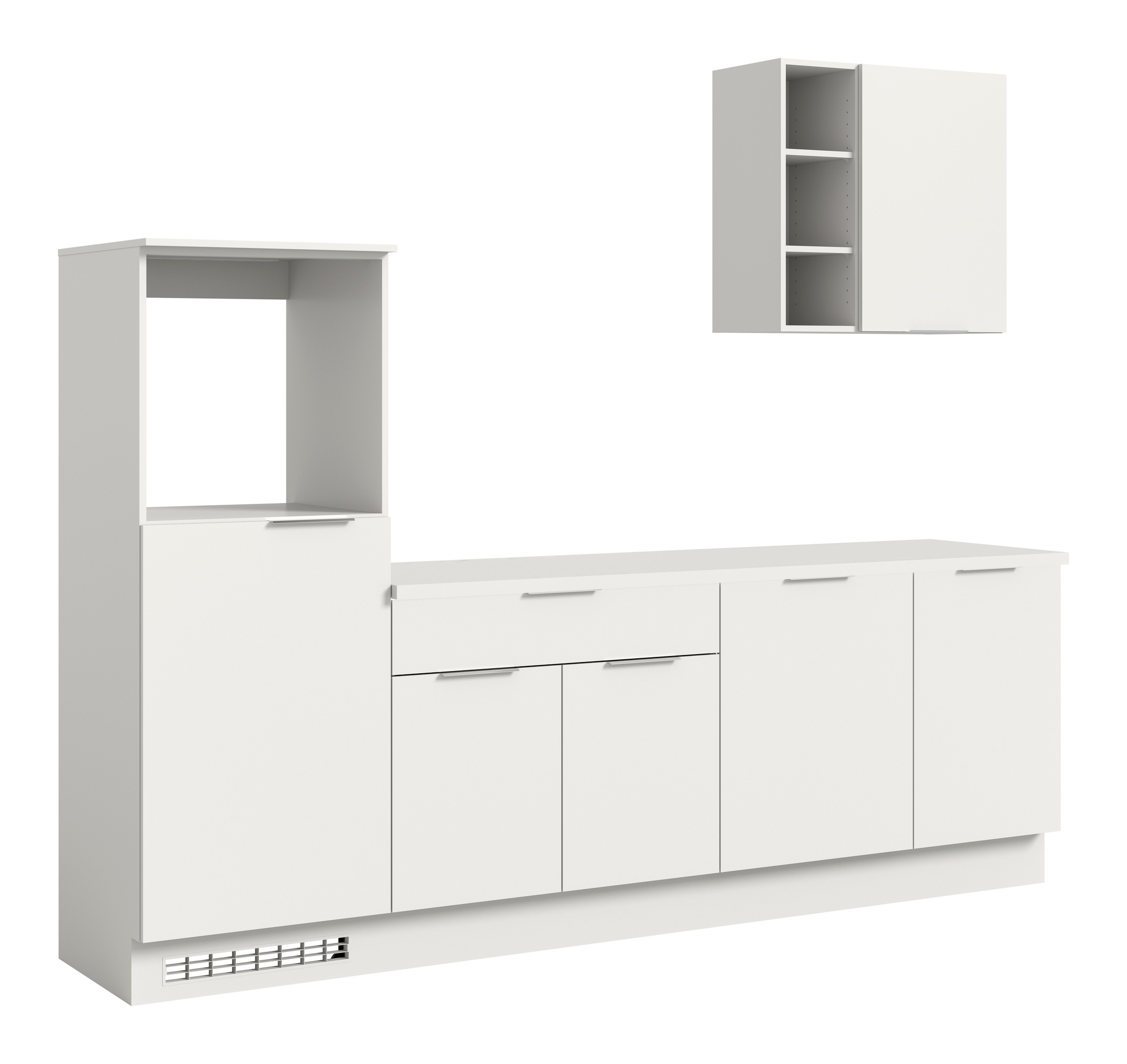 KOCHSTATION Kitchenette »KS-Lulea« Breite 260 cm, ohne E-Geräte, mit 3 cm starker Arbeitsplatte