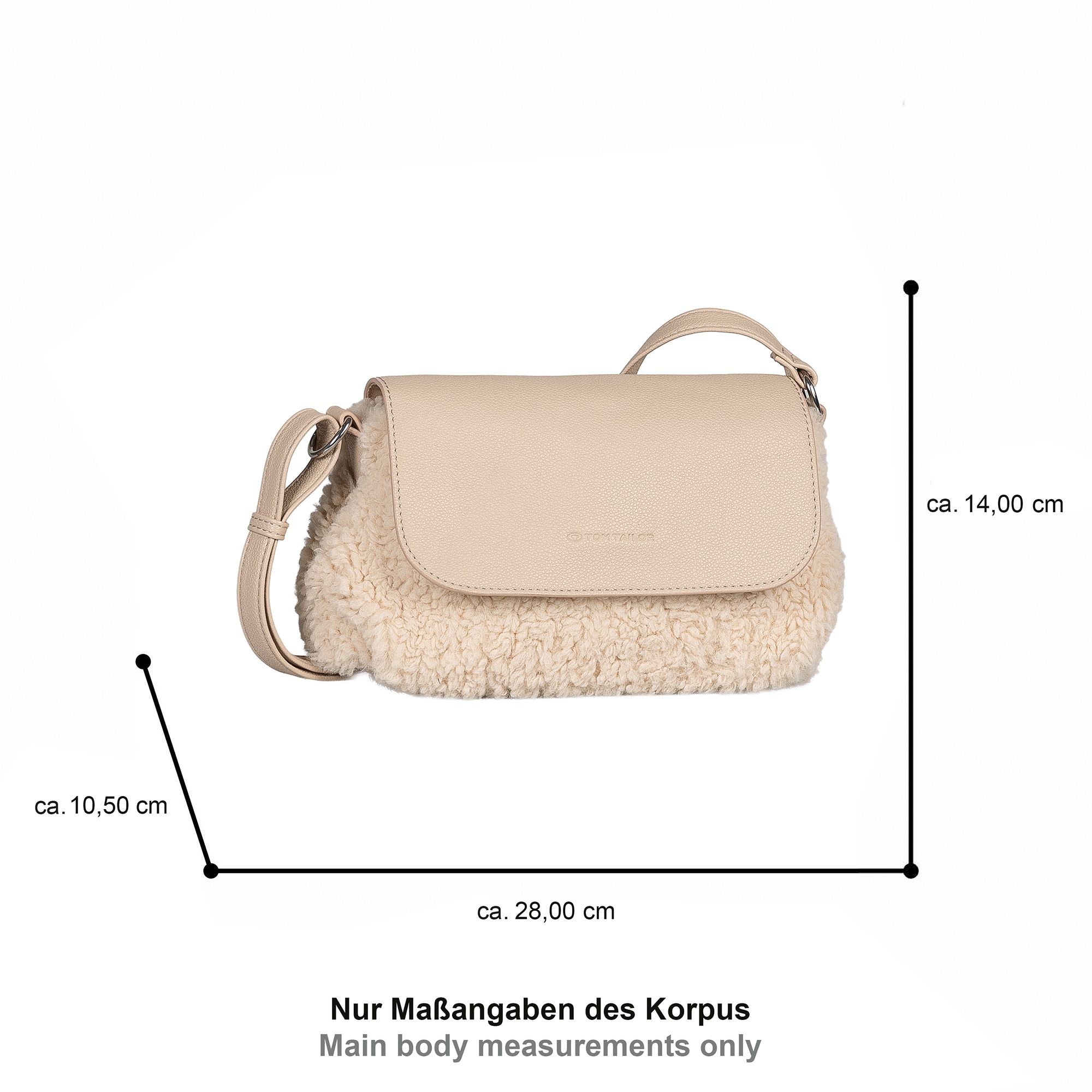 TOM TAILOR Sac à bandoulière »Zelina« Damen Schultertasche, Easy Shapes Taschen in trendiger Optik