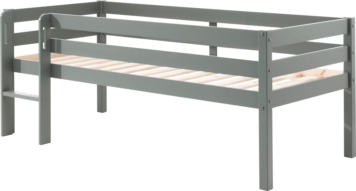 Vipack Spielbett »Pino, Kiefer massiv, Liegefläche 90/200, Made in Europe« inkl. Leiter, Absturzschutz, 2 Farben zur Auswahl,  inkl. Rolllattenrost, wahlweise mit oder ohne Rutsche