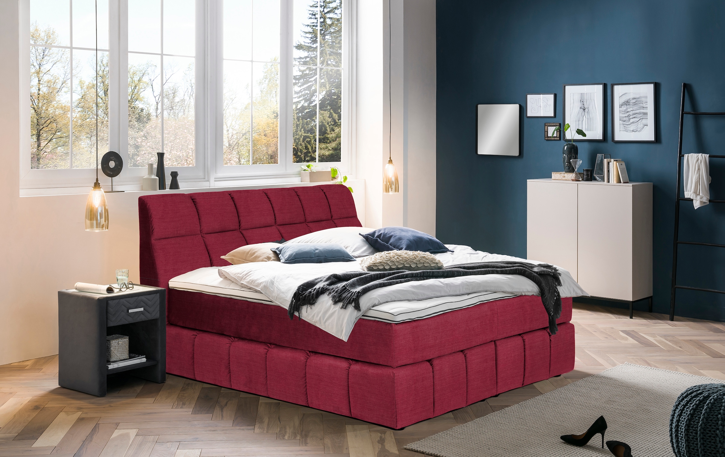 Image of Home affaire Boxspringbett "Paxton" Neue Toppervarianten