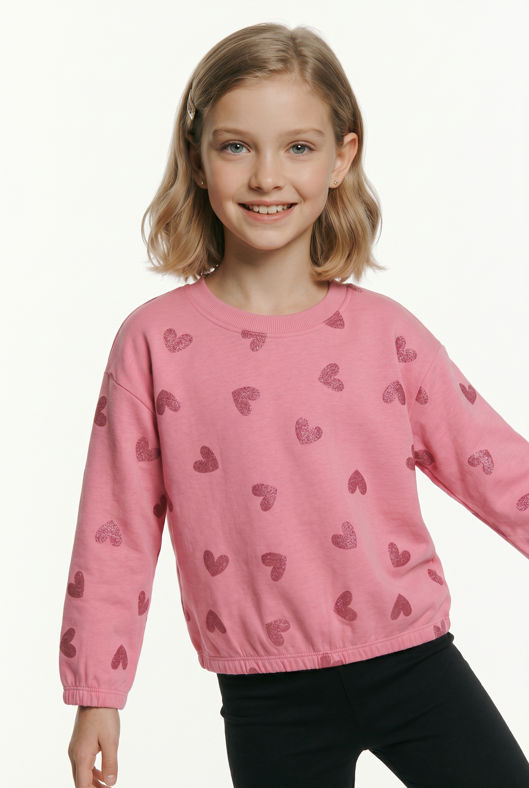 Image of Name It Sweatshirt "NMFVILUBA LS NREG SWEAT UNB", Baumwolle, regular fit