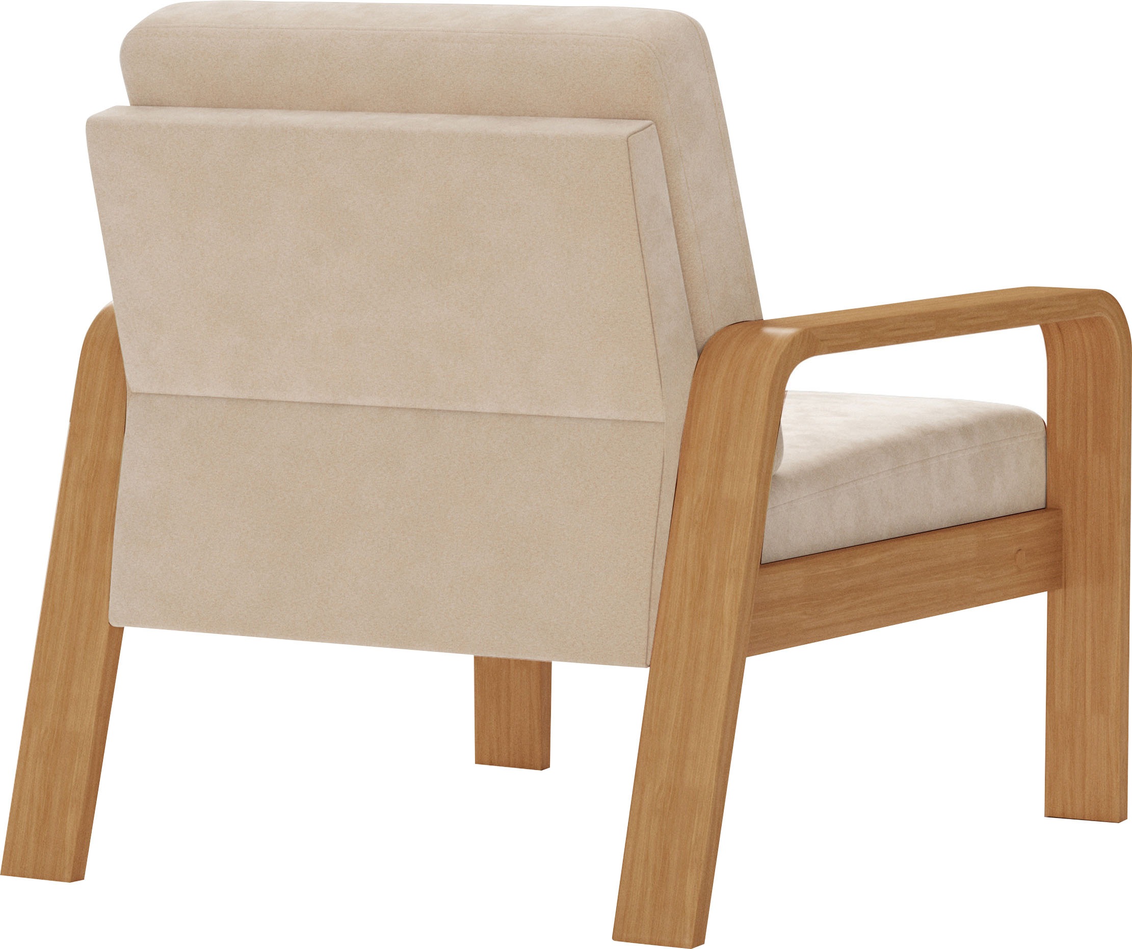 sit&more Sessel »Kolding«, Armlehnen aus eichefarbigem Buchenholz, verschiedene Bezüge und Farben