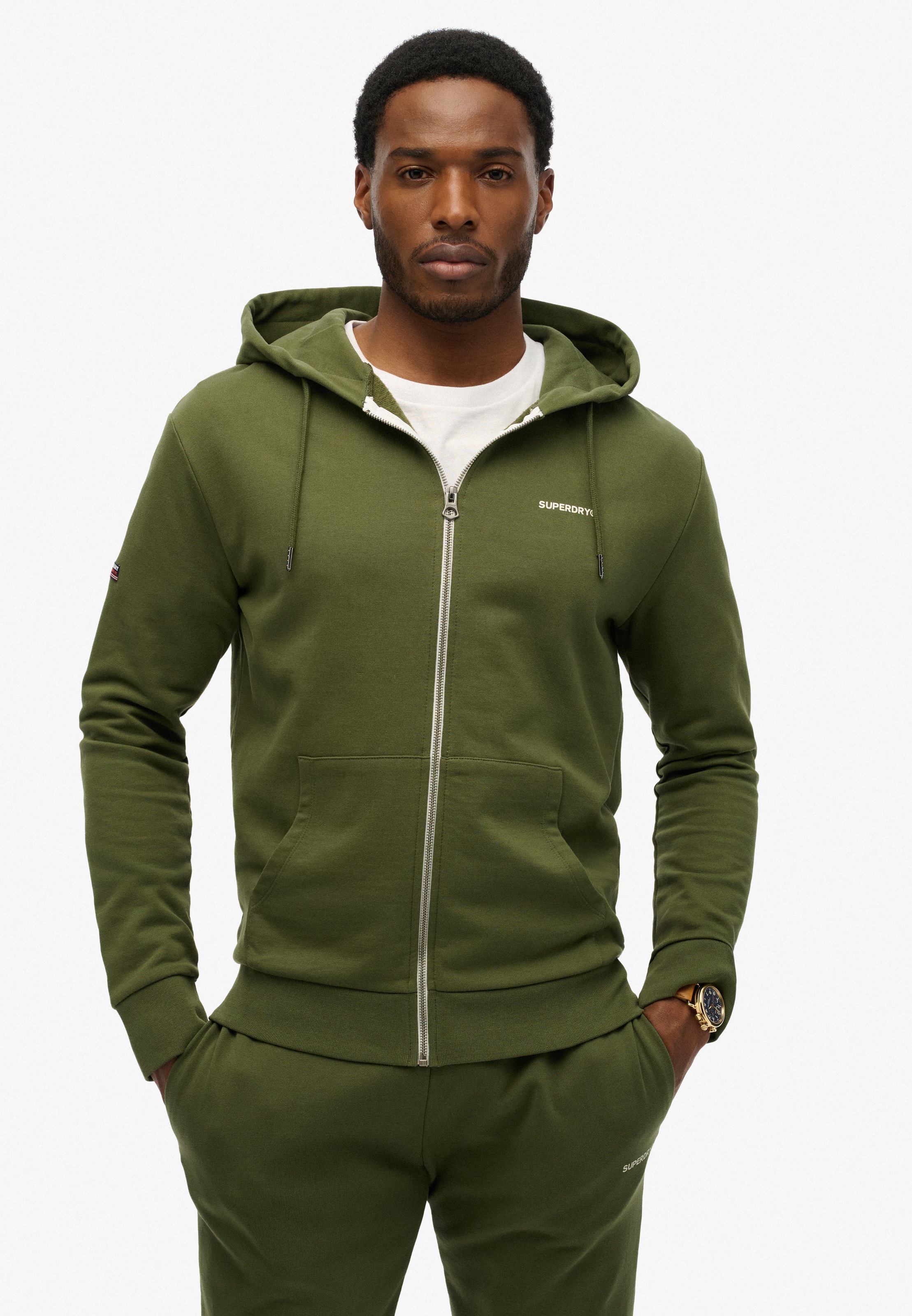 Superdry Kapuzensweatjacke »PLAIN ZIP HOOD«