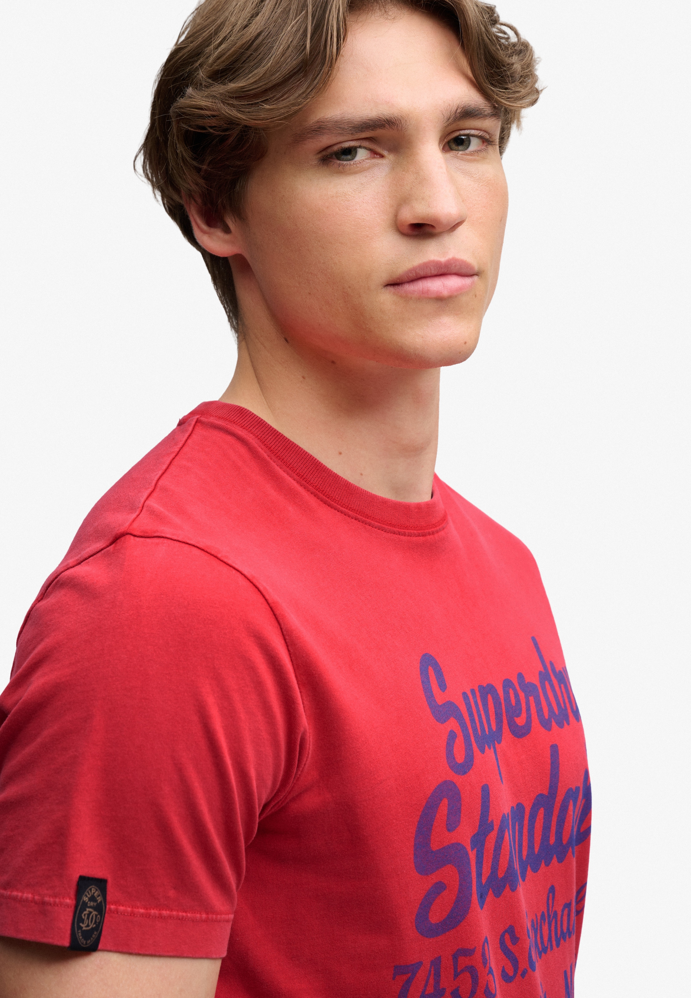 Superdry Rundhalsshirt »VINTAGE SCRIPT TEE« Baumwolle, relaxed fit