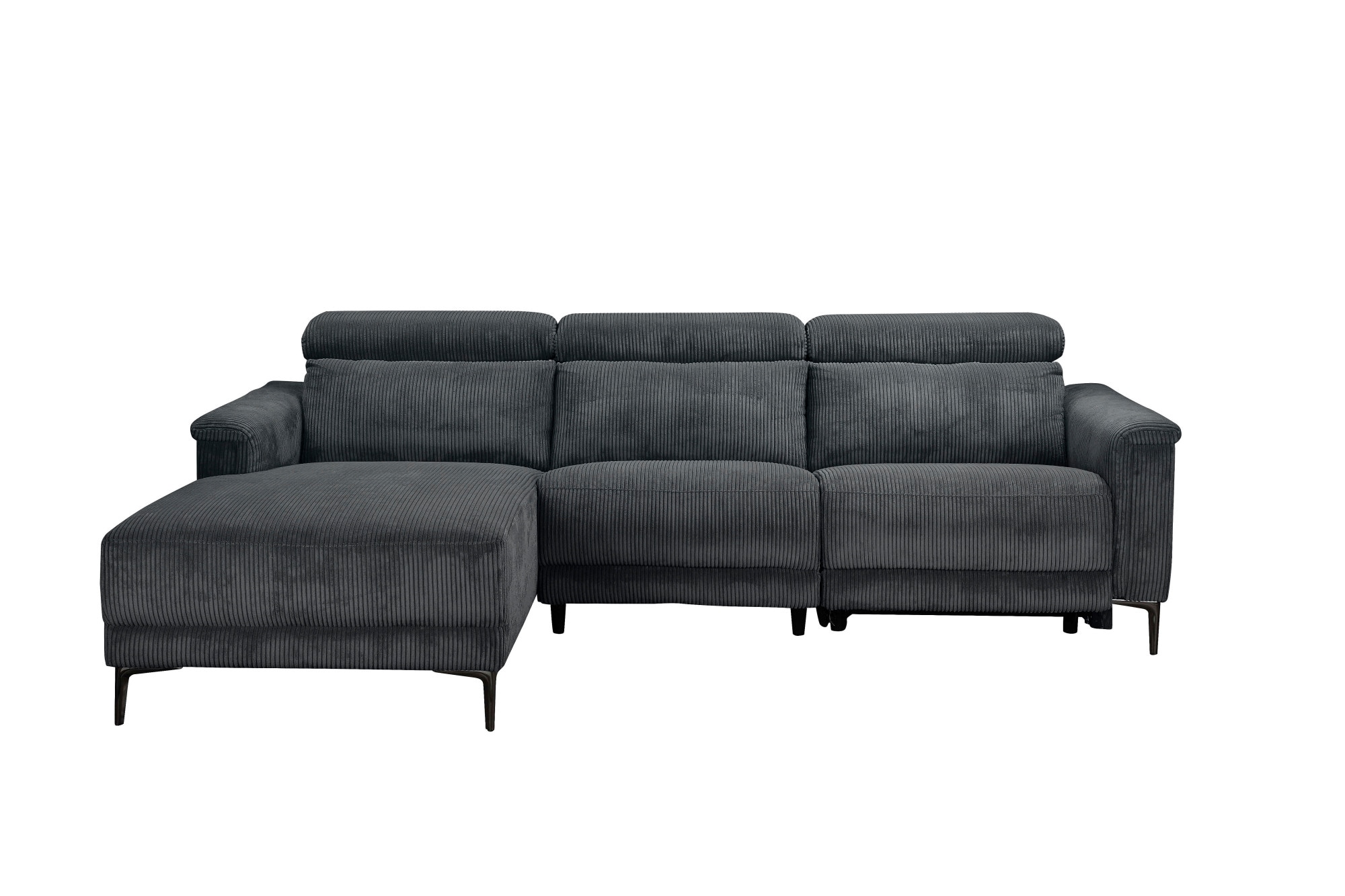 Home affaire Ecksofa »LUND Cord, L-Form, 261 cm, man. o. elektr. Relaxfunktion (mit USB-A)« USB-C bei elektrischer Variante und Kopfteilverstellung