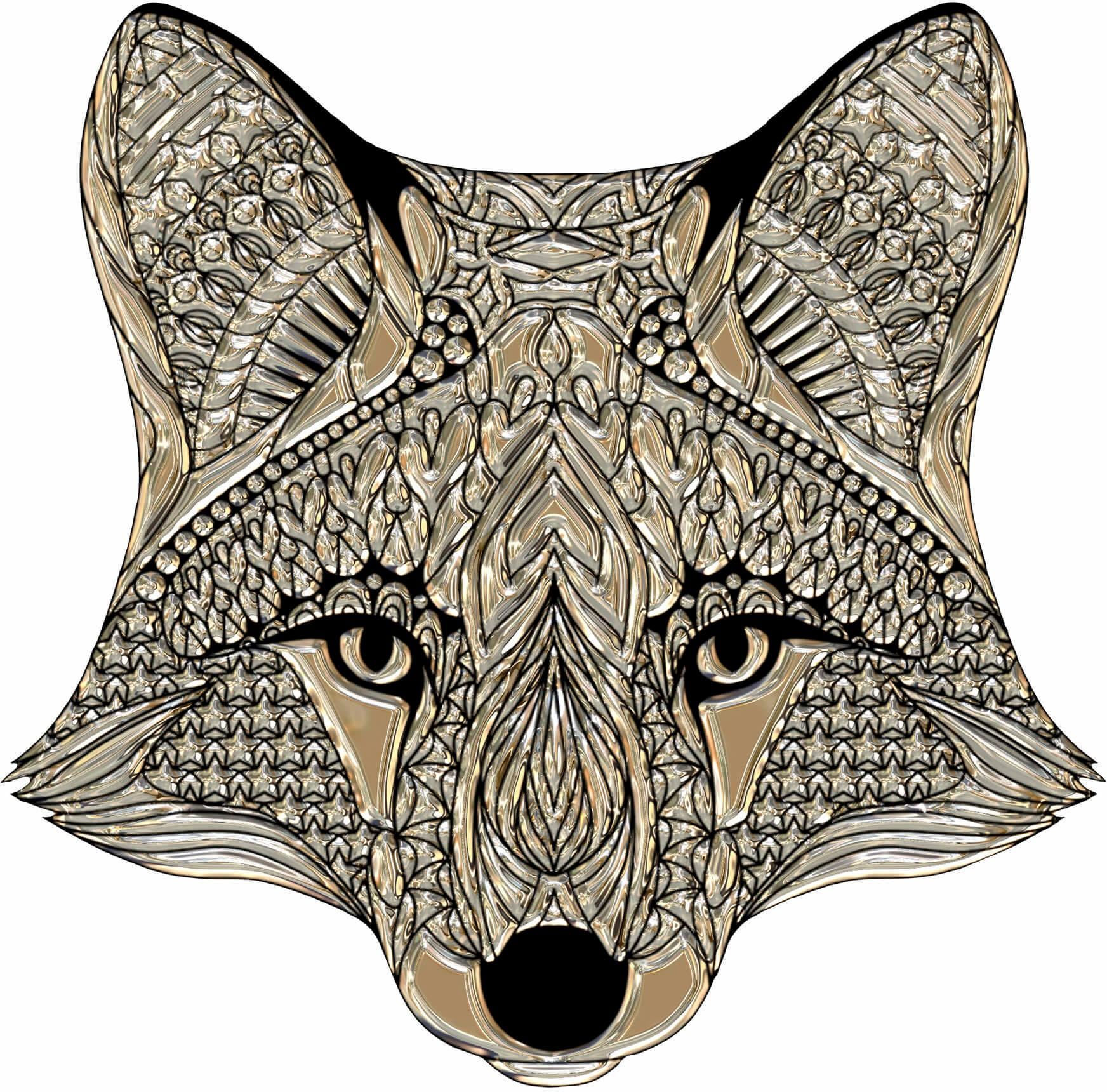Wandtattoo »Metallic Fox Fuchs Waldtiere«, selbstklebend, entfernbar