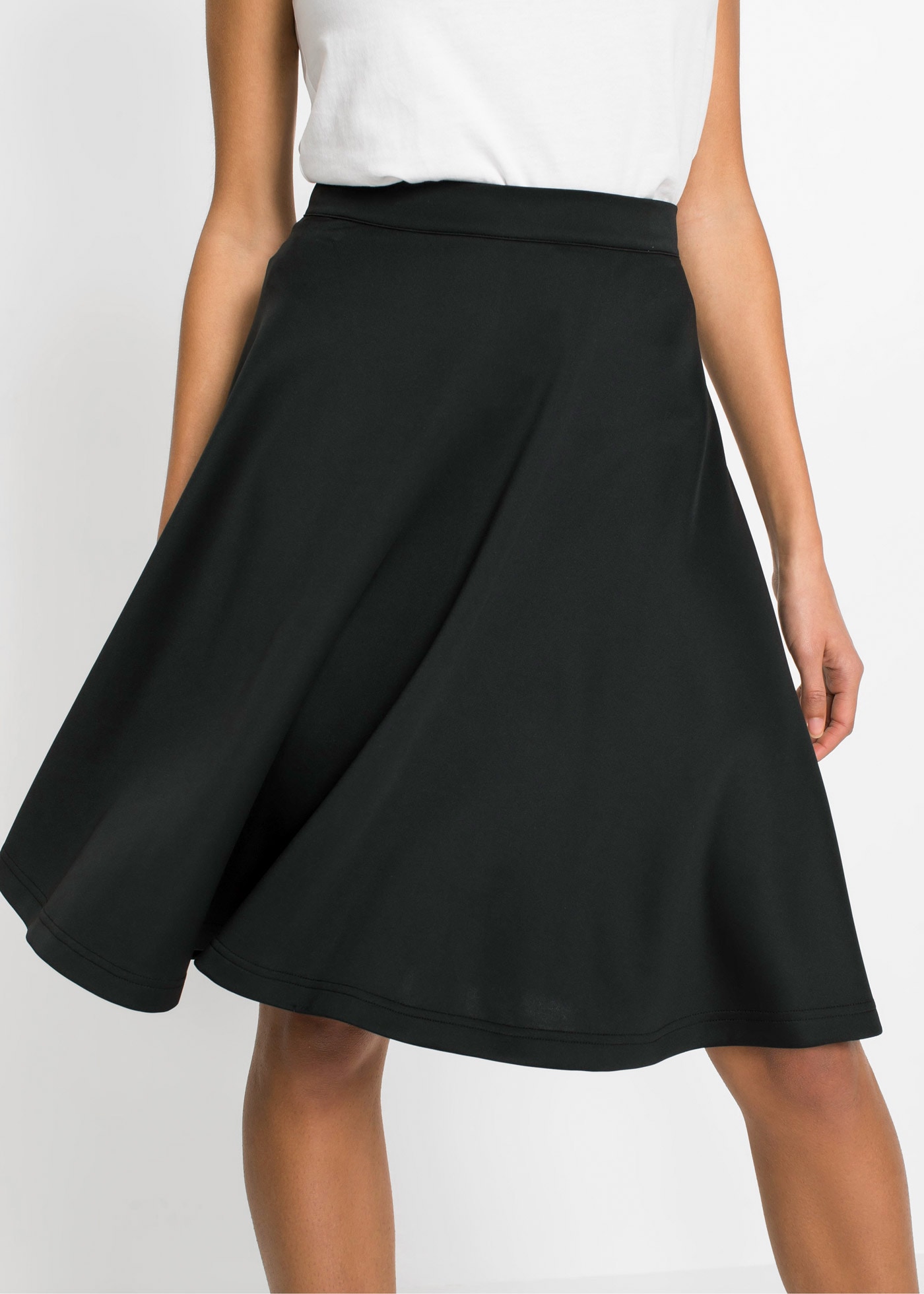 bonprix Jupe d'été 1 en polyester et élasthanne, coupe évasée, style élégant