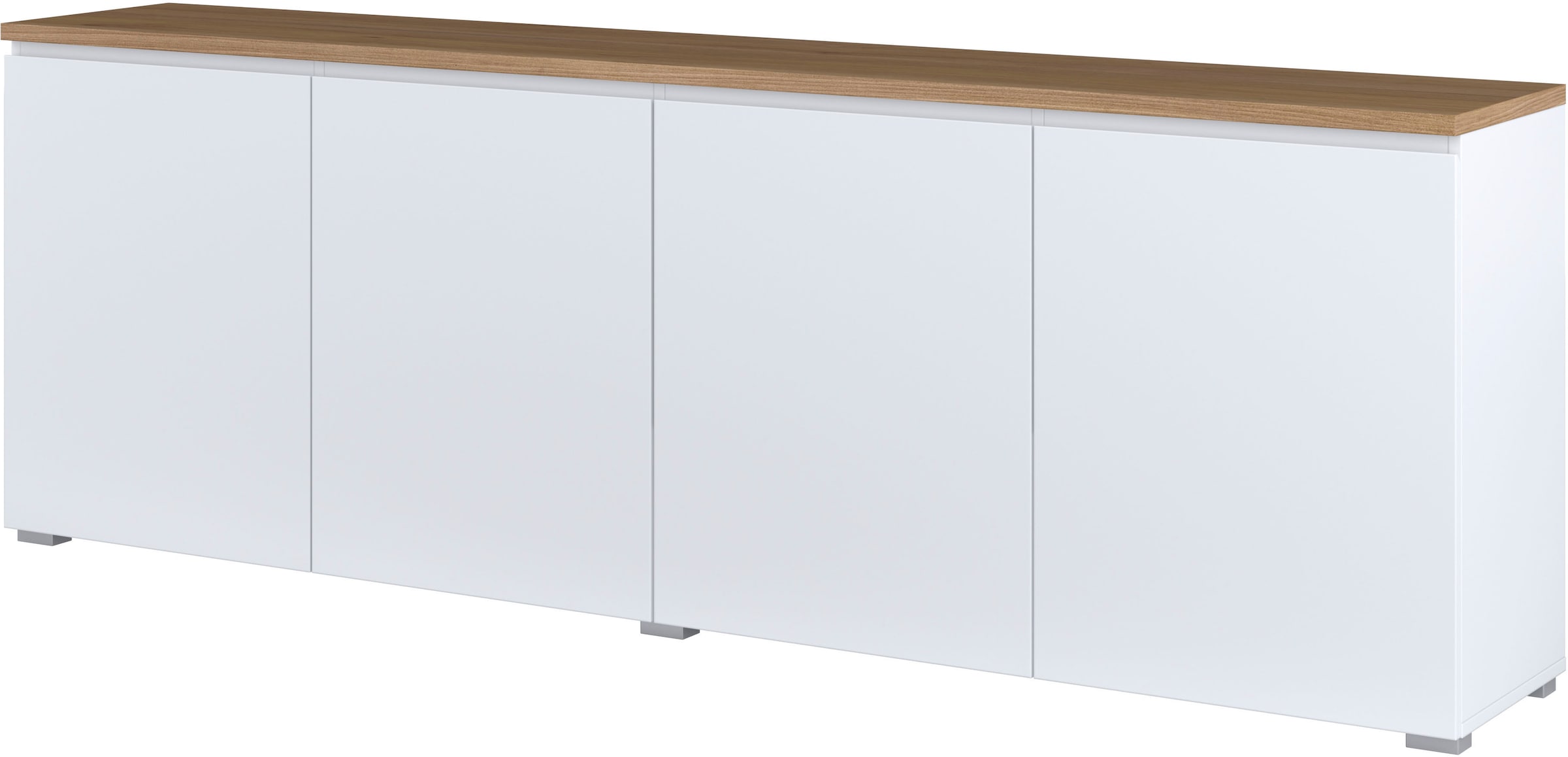 OTTO home Sideboard "Modo, Breite 200 cm, moderne grifflose Kommode 4Türen" Anrichte mit viel Stauraum, Einlegeböden verstellbar