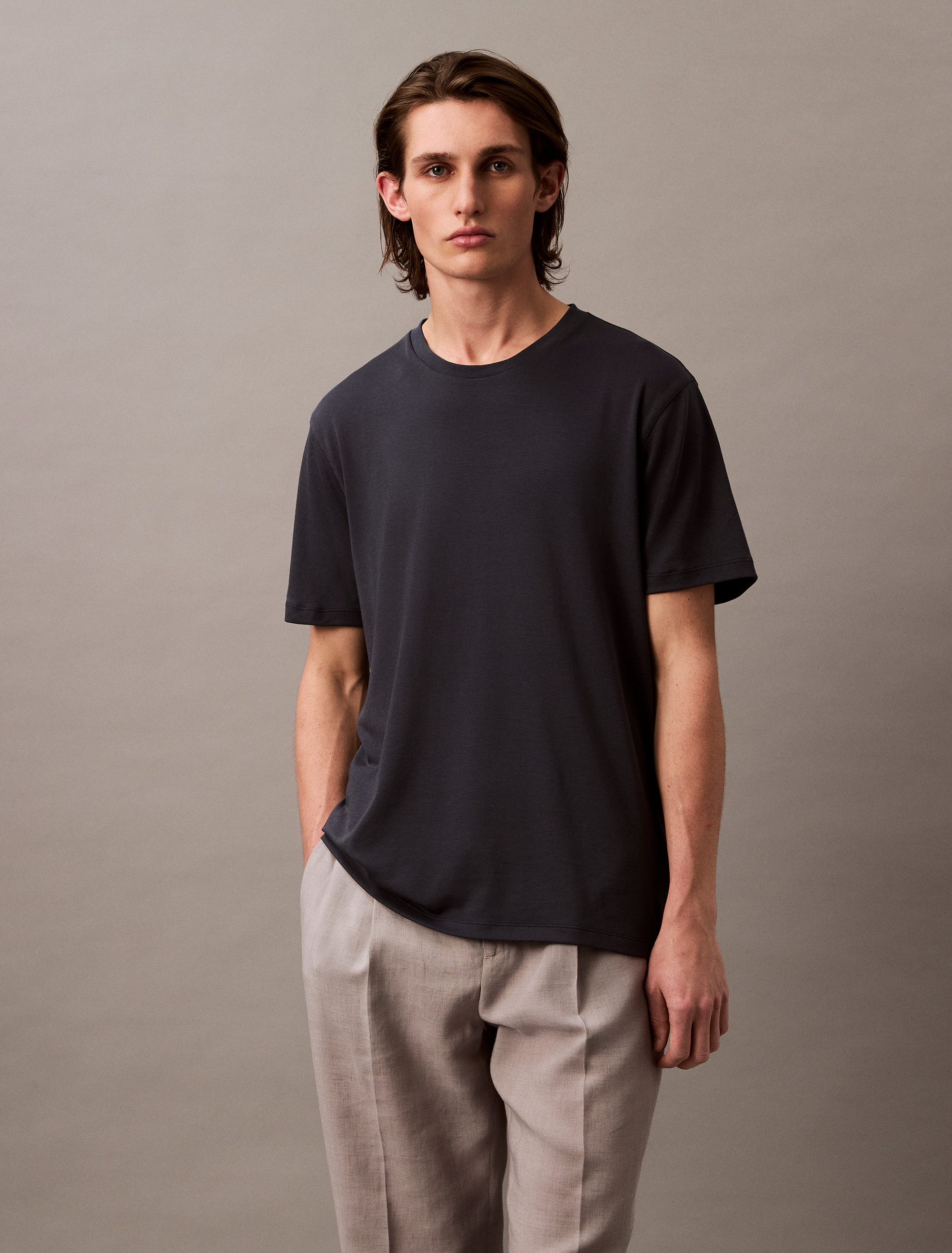 Image of Calvin Klein T-Shirt "SS NA WHSL SUPIMA CREWNECK TEE" Rundhalsausschnitt, regular fit