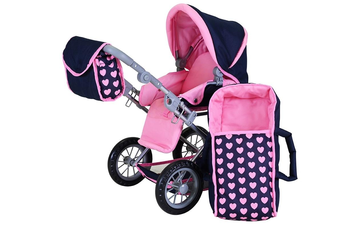 Knorrtoys® Puppenwagen »Puppenwagen Ruby Pink Hearts«