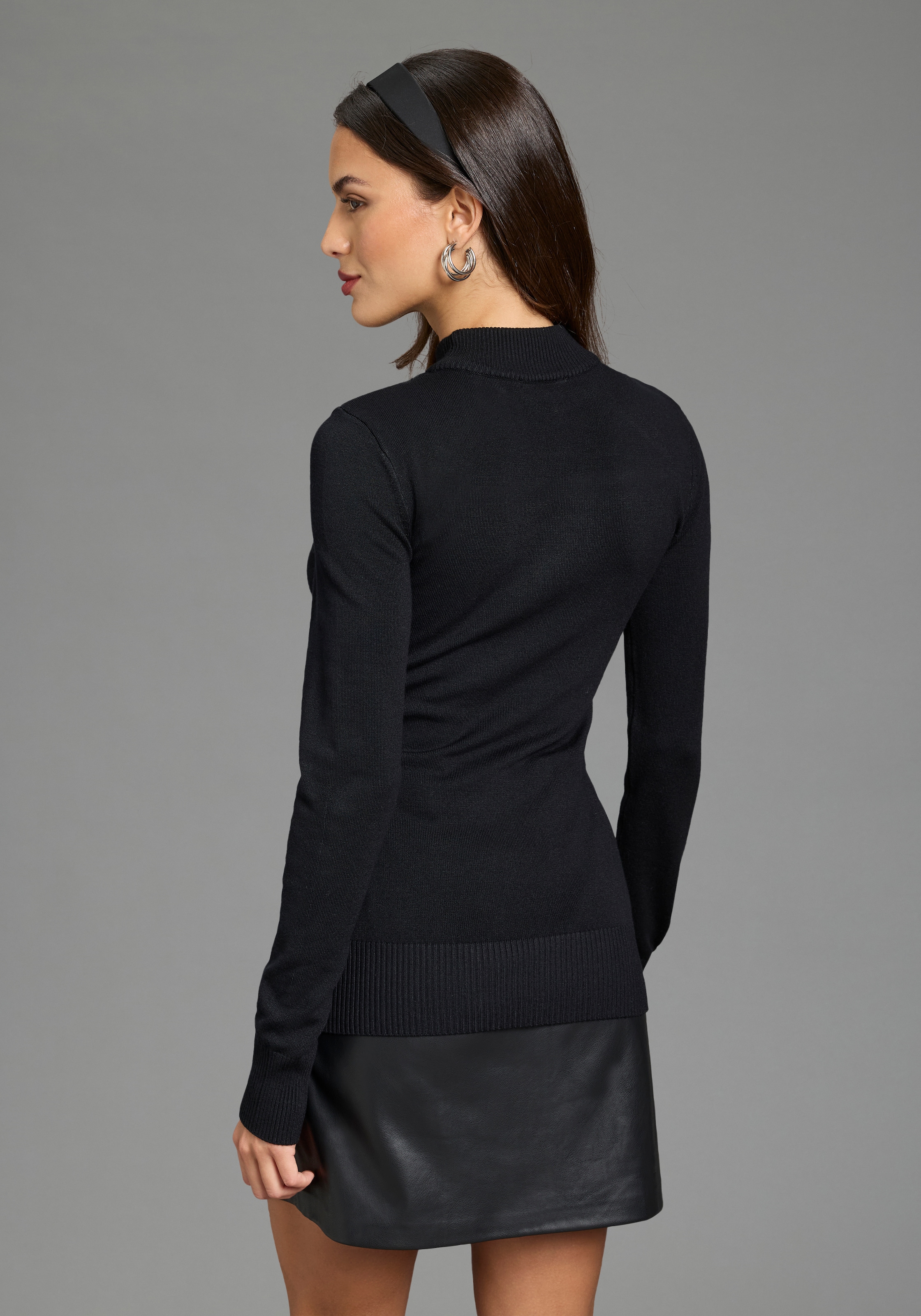 Melrose Pull en tricot Avec détails cloutés et insert en mesh