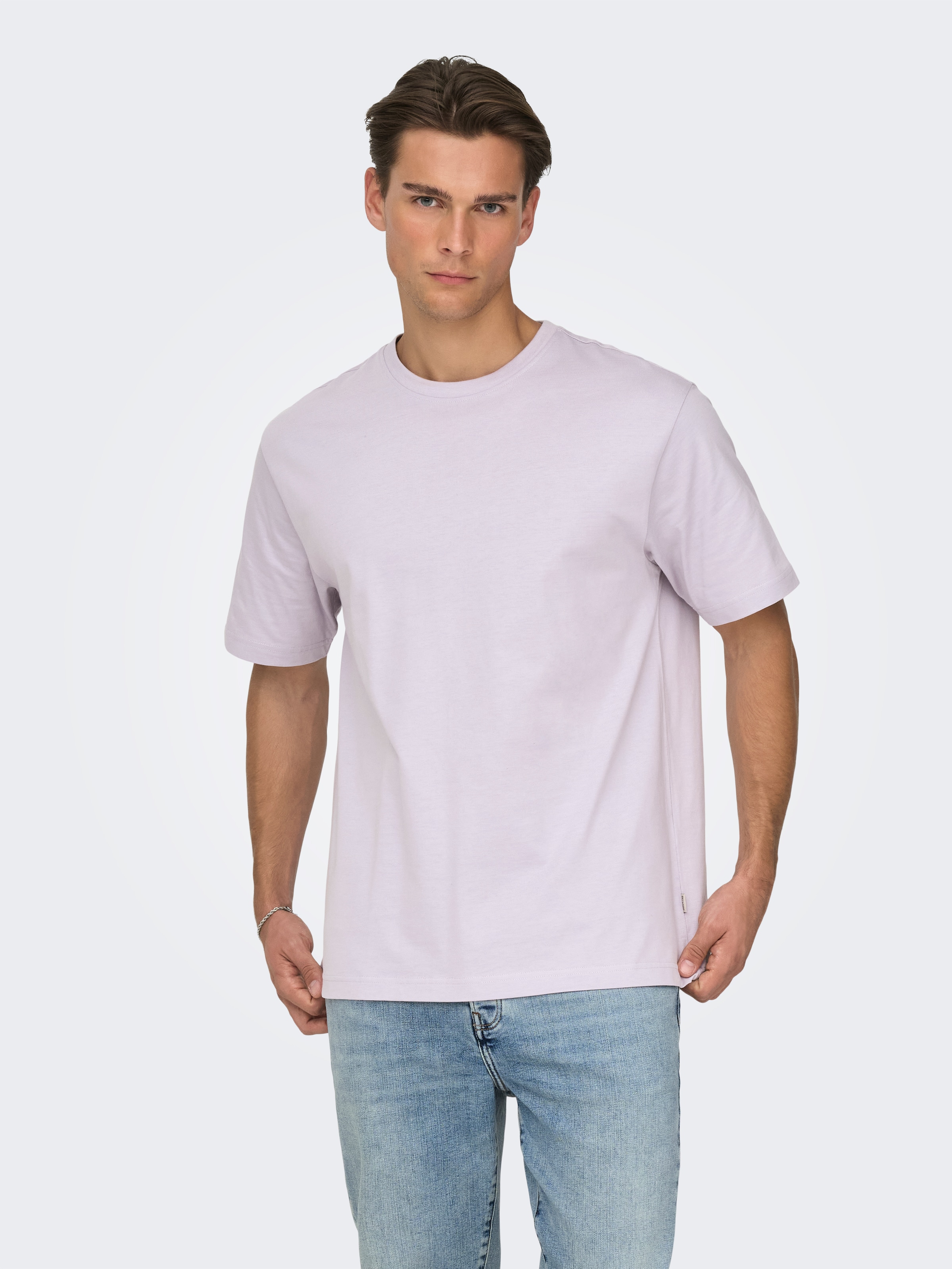 ONLY & SONS Shirt à col rond »ONSFRED RLX SS TEE« Baumwolle, relaxed fit