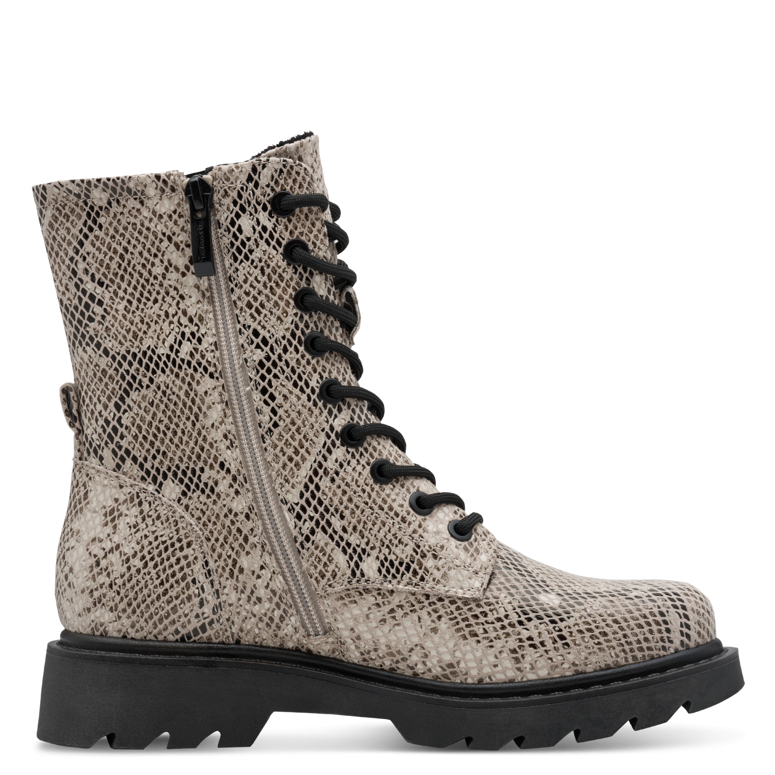 Tamaris Schnürstiefelette  , Blockabsatz, Schnürboots mit trendiger Prägung