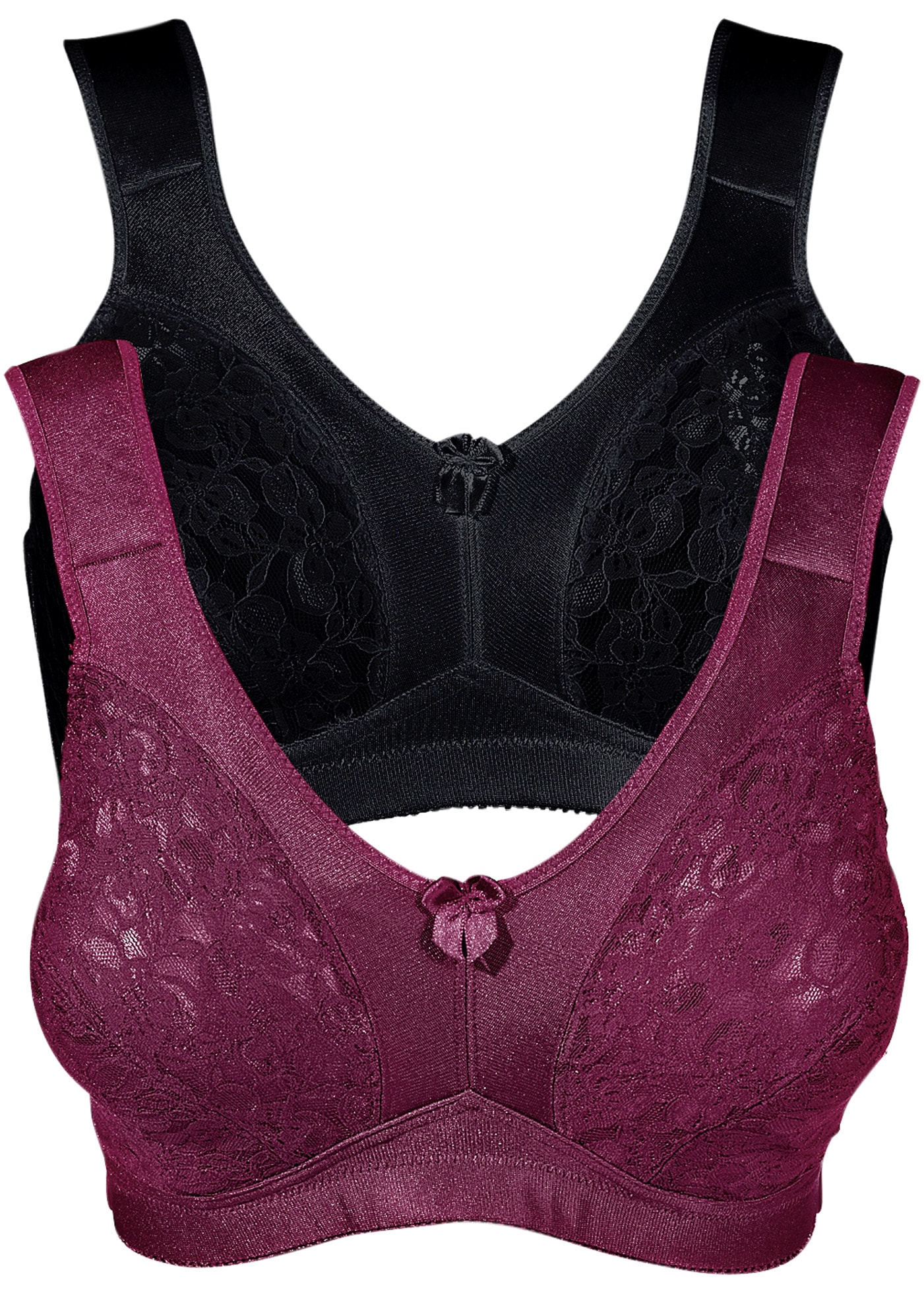 bonprix Soutien-gorge emboîtant Packung, 2 pièces mit gepolsterten Trägern, ohne Bügel, mit Haken & Ösen Verschluss