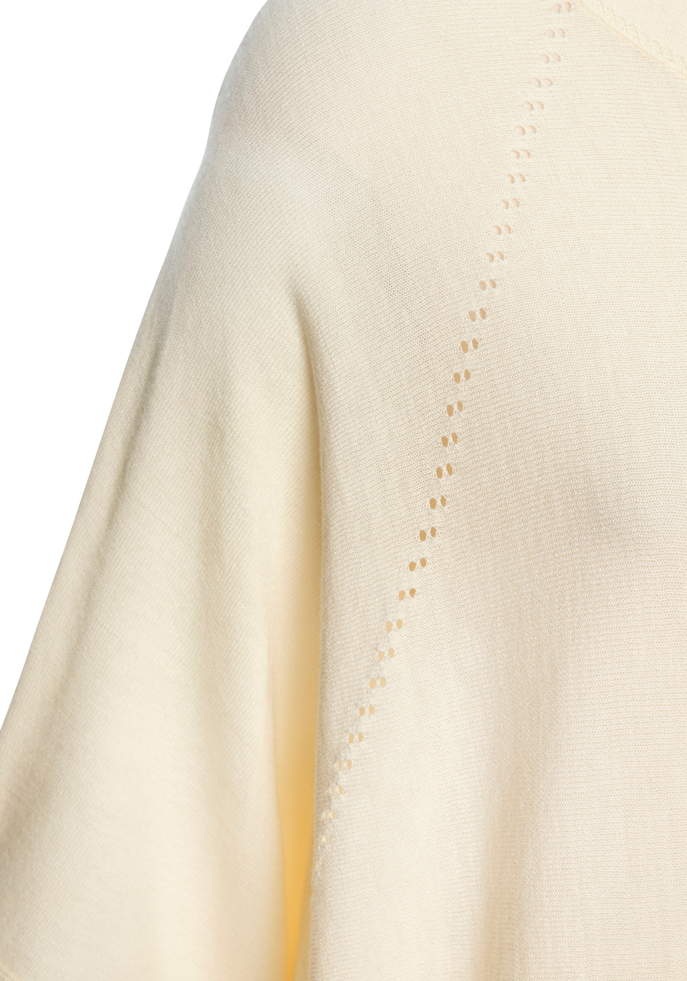 Vivance Kurzarmshirt »mit Lochstrickmuster« aus weichem Viskose-Strick