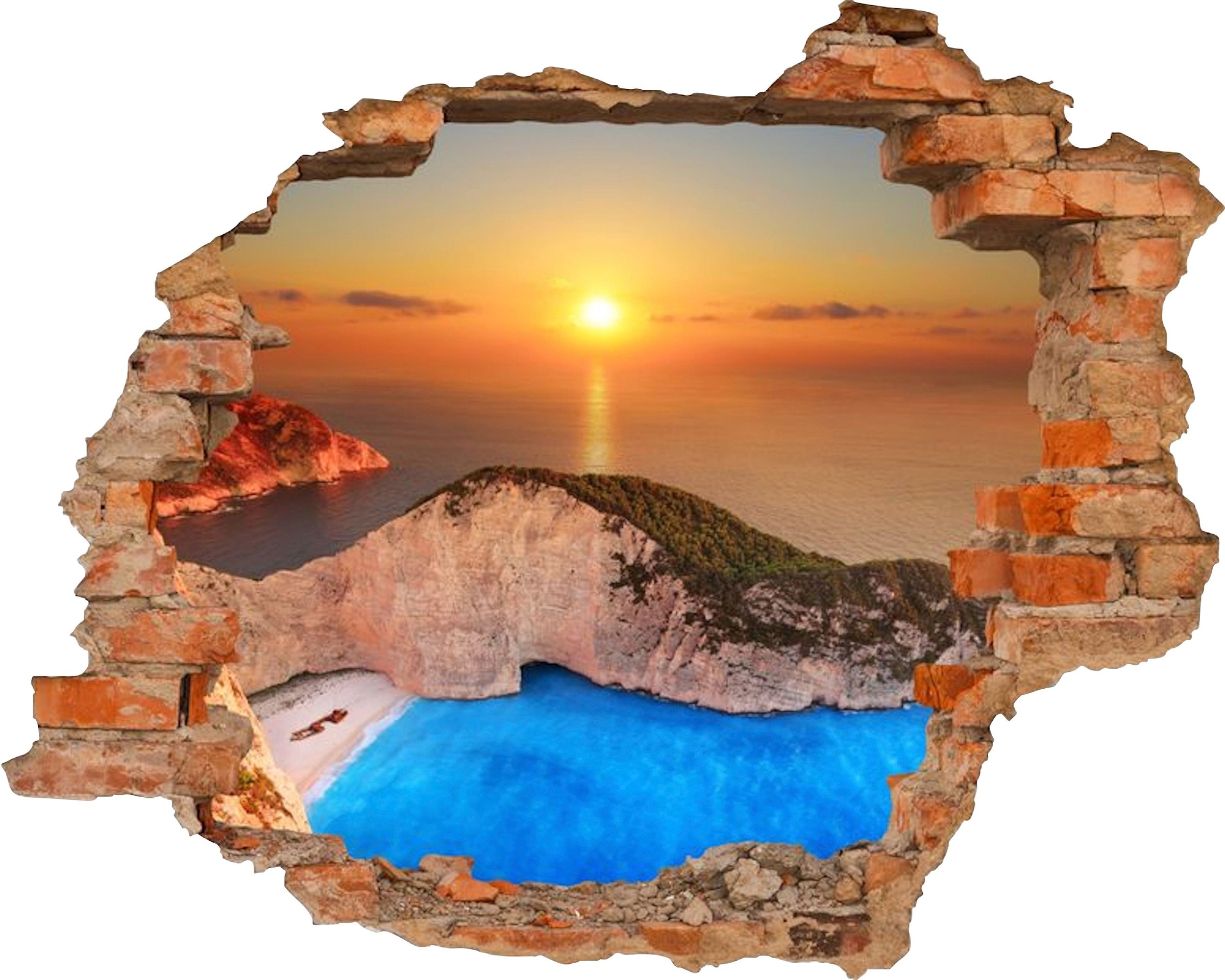 Image of Conni Oberkircher´s Wandsticker »Paradise - Paradies«, selbstklebend, Insel, Meer Sonnenuntergang bei Ackermann Versand Schweiz