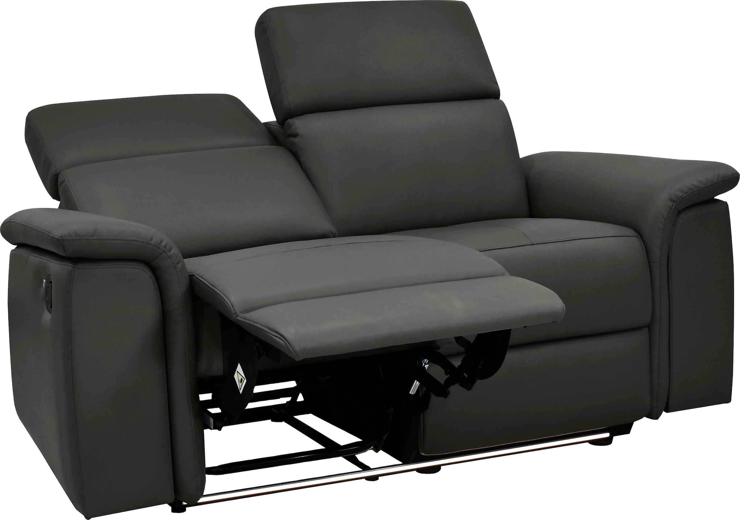 Home affaire 2-places »Pareli 172cm, manuelle u. elektr. Relaxfunktion« USB, Kopfteil-Verstellung, LED, in Echtleder, Kunstleder, Web