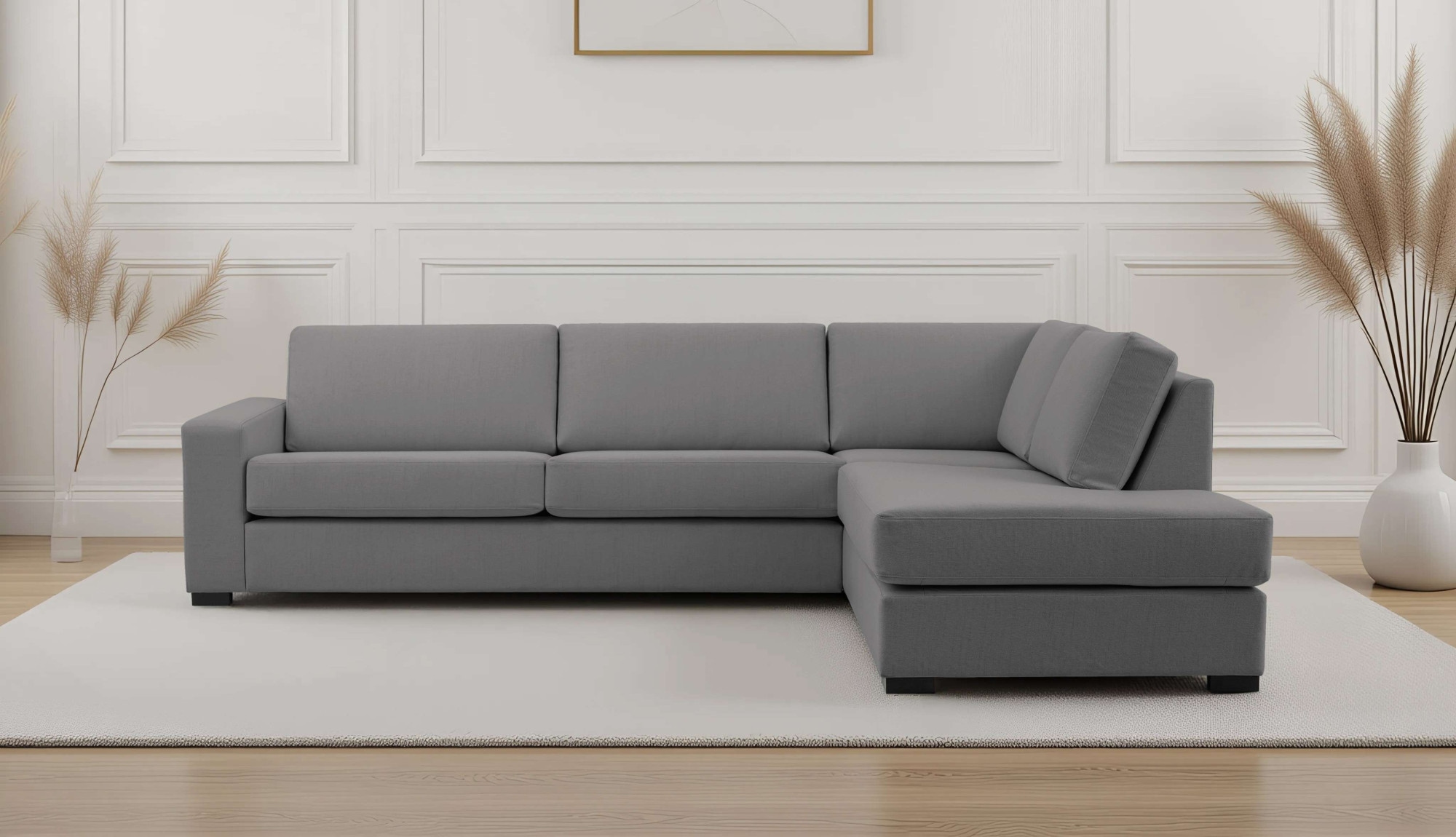 Home affaire Ecksofa »Branwell« Breite 304 cm, Struktur fein, mit Wellenunterfederung