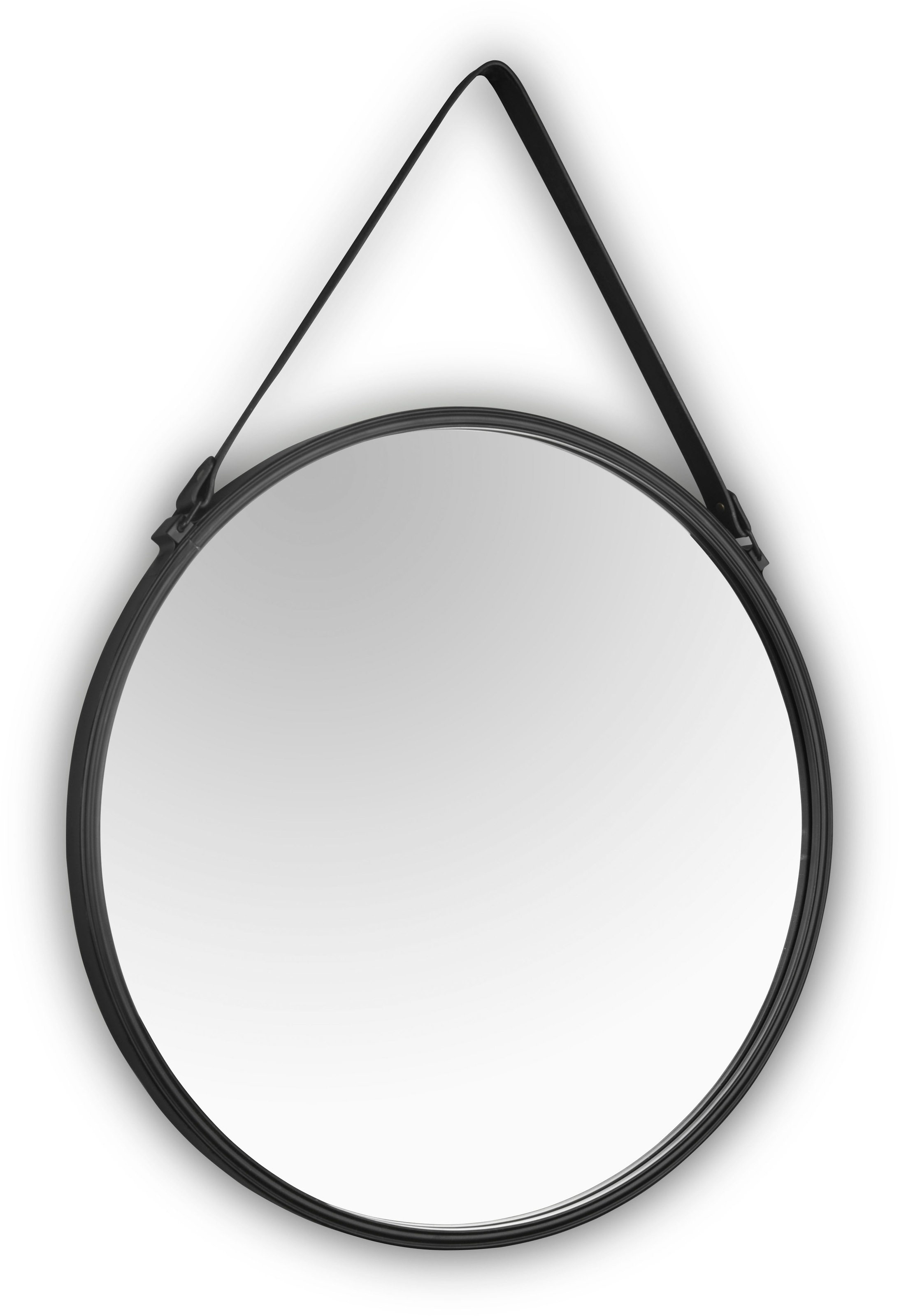 MIRRORS AND MORE Miroir »Cornelia« forme ronde avec lanière en cuir