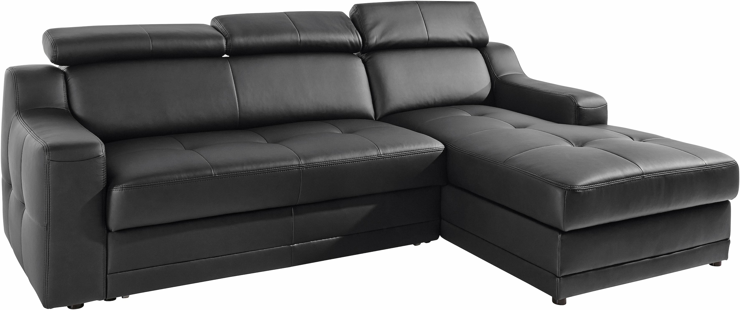 exxpo - sofa fashion Ecksofa »Lotos, bequem und funktionell, L-Form«, mit Kopf- bzw. Rückenverstellung, wahlweise mit Bettfunktion