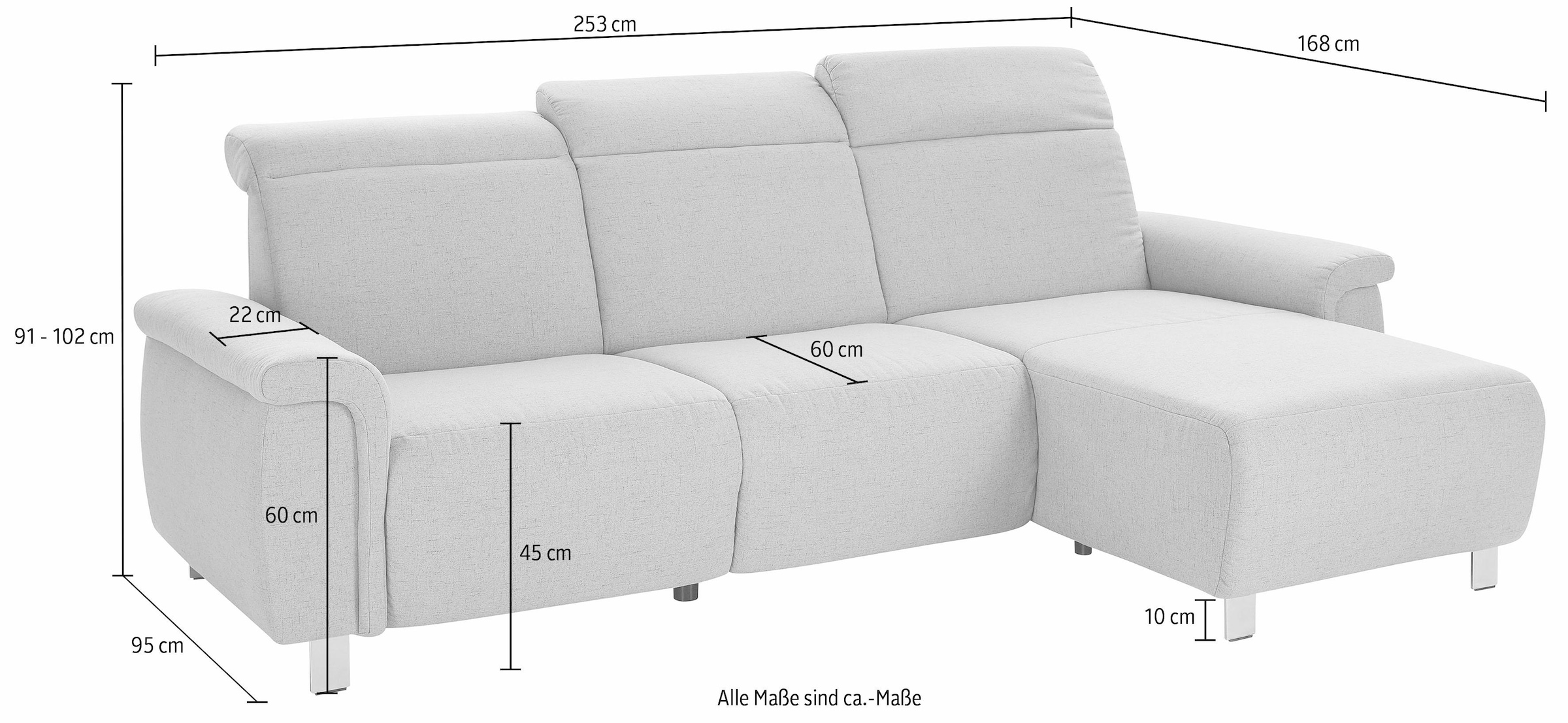 sit&more Ecksofa »Township«, wahlweise mit elektrischer Wallfree-Funktion  versandkostenfrei auf