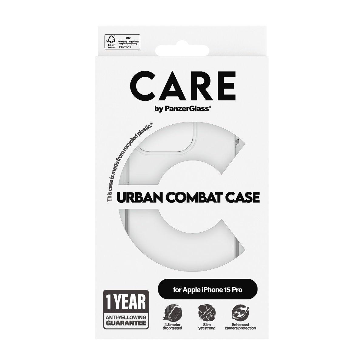 CARE by PanzerGlass Housse pour téléphone portable »Urban Combat Case für Apple iPhone 15 Pro« Backcover, Schutzhülle, Handyschutzhülle, Case, Schutzcase, stossfest