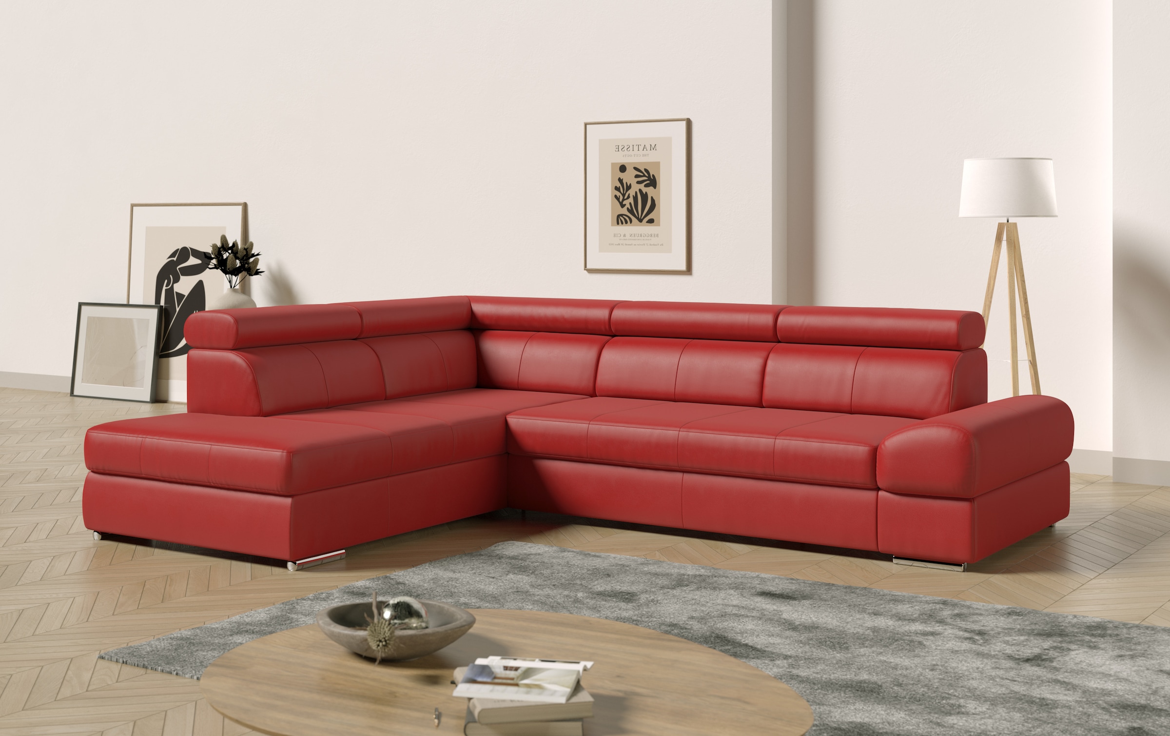 Image of sit&more Ecksofa "Broadway L-Form" mit verstellbaren Kopfteilen, wahlweise mit Bettfunktion