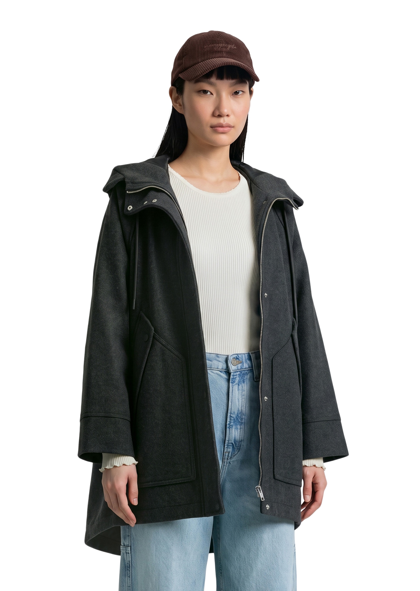 Image of Marc OPolo DENIM Wollmantel regular aus Wolle-Mix
