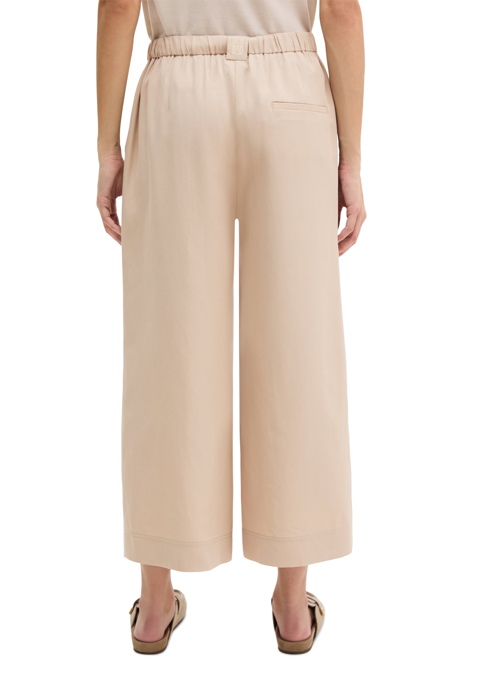 Marc O'Polo Pantalon à taille extensible »MARGO Wide«  Model Margo wide aus Lyocell-Leinen-Mix, elastischer Bund