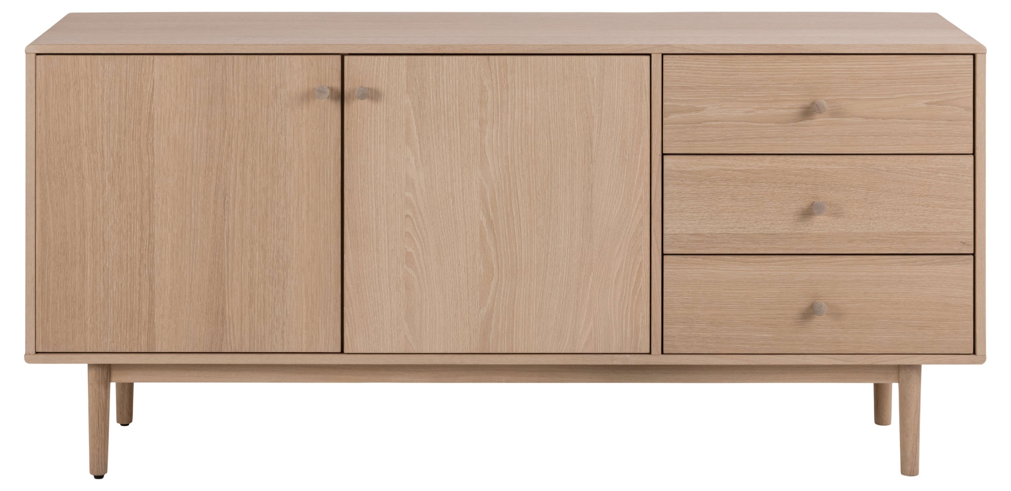 Image of ACTONA GROUP Anrichte "Aston" Sideboard, Eiche/furnier, 2 Türen, 2 Böden, 3 Schubladen, 160 cm