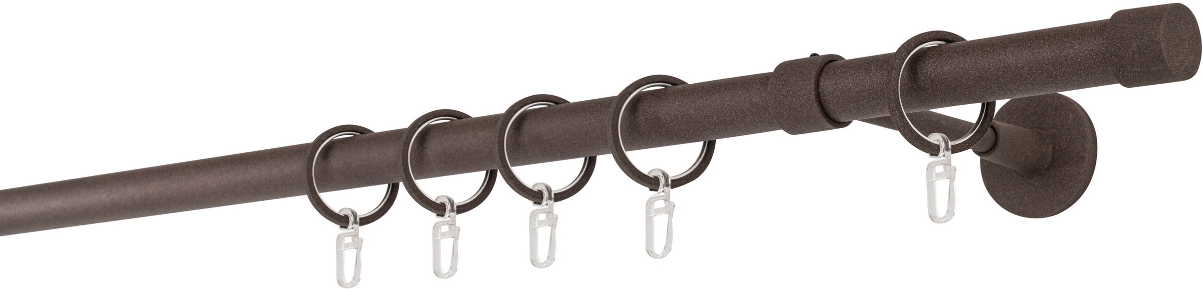 Image of mydeco Gardinenstange "20mm Cap Wandträger 14 cm" 1 läufig-läufig Fixmass