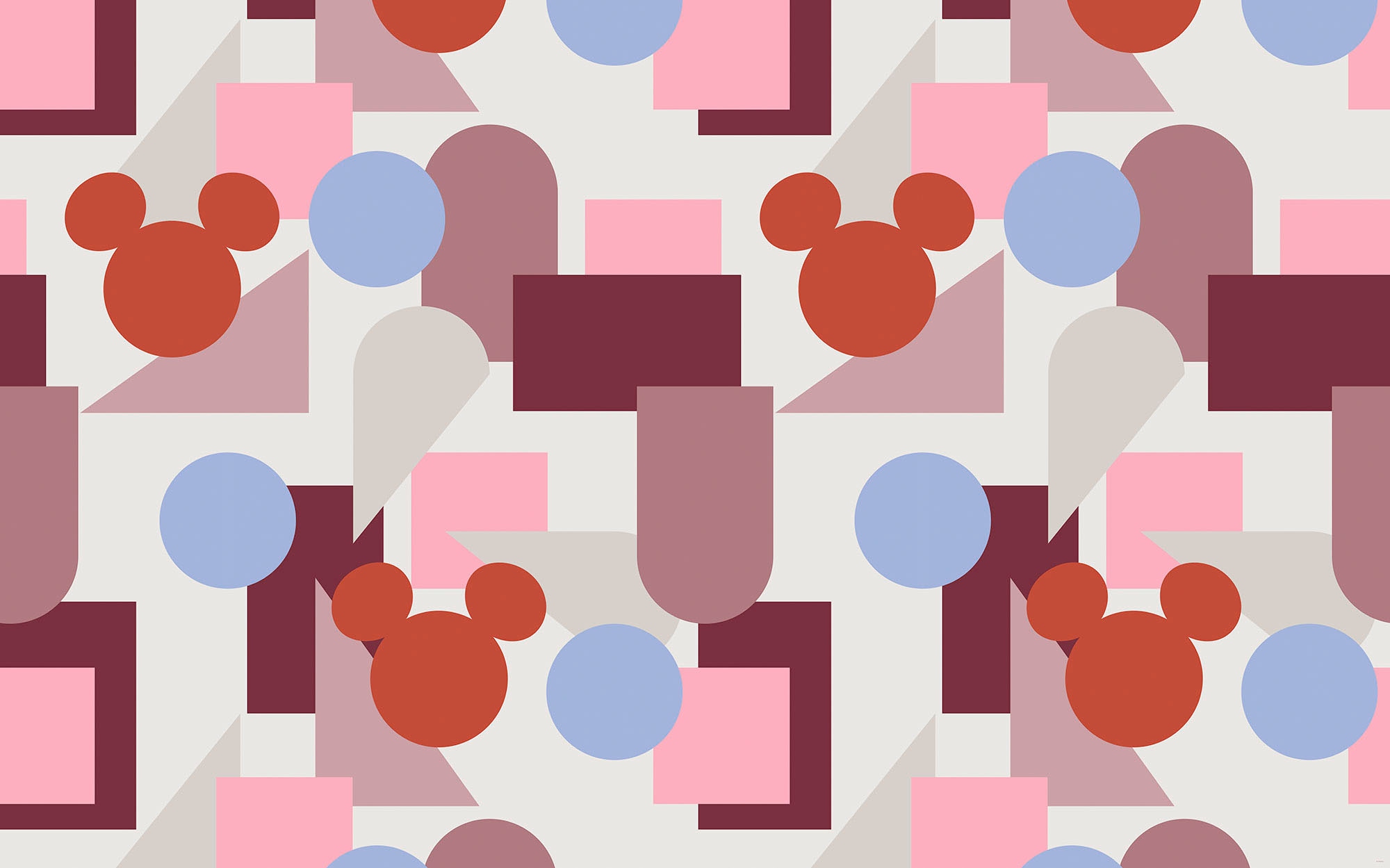 Image of Komar Vliestapete "Digitaldruck Vlies - Colourful Mickey - Grösse 400 x 250 cm" bedruckt glatt Kinderzimmer