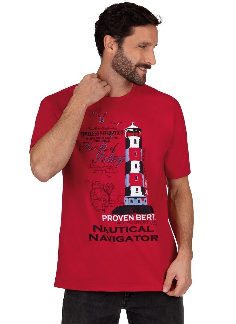 ♕ Trigema T-Shirt »TRIGEMA versandkostenfrei auf maritimem Freizeitshirt mit Motiv«
