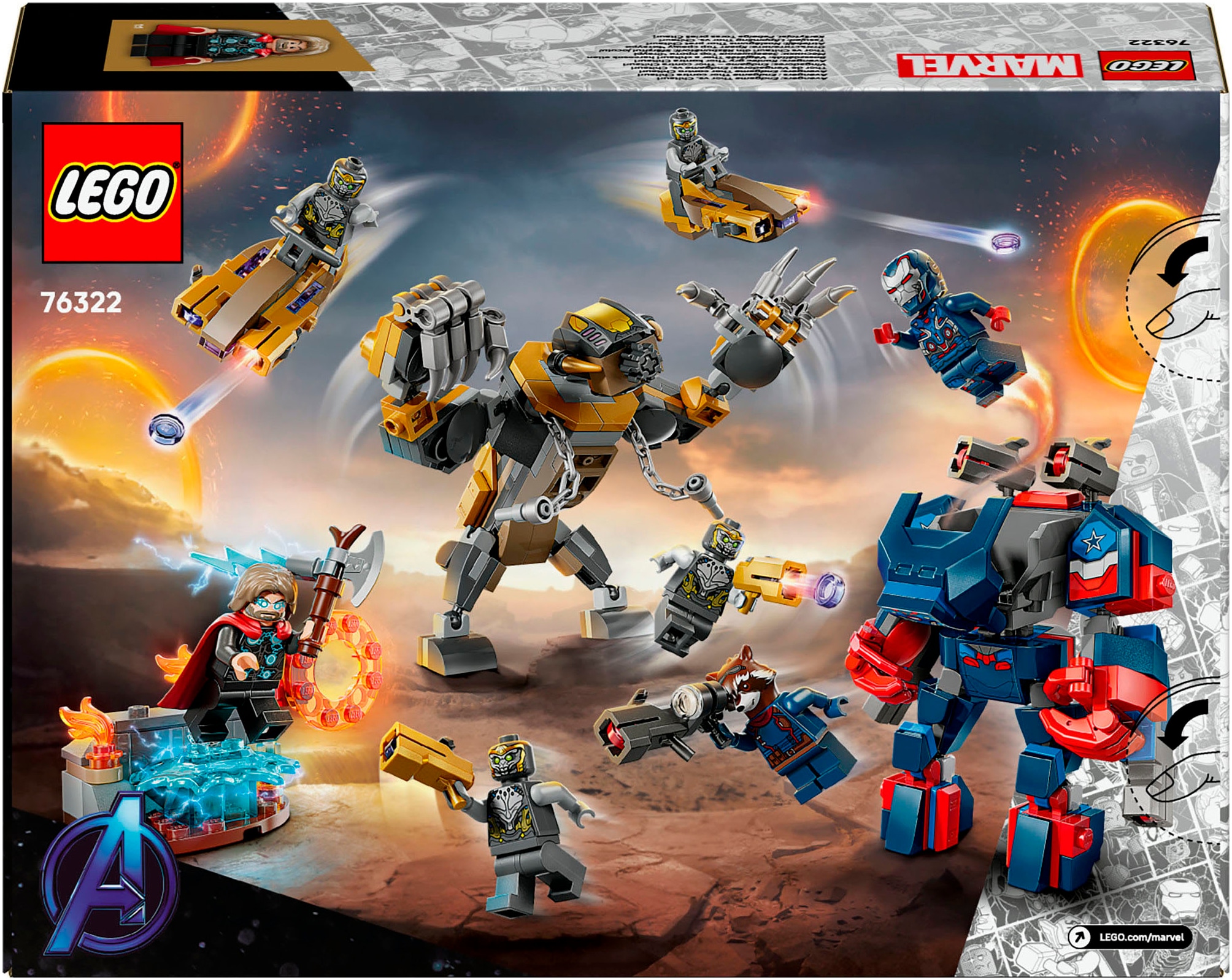 LEGO® Konstruktionsspielsteine »Avengers: Endgame Thor vs. Chitauri (76322), LEGO Super Heroes« Made in Europe