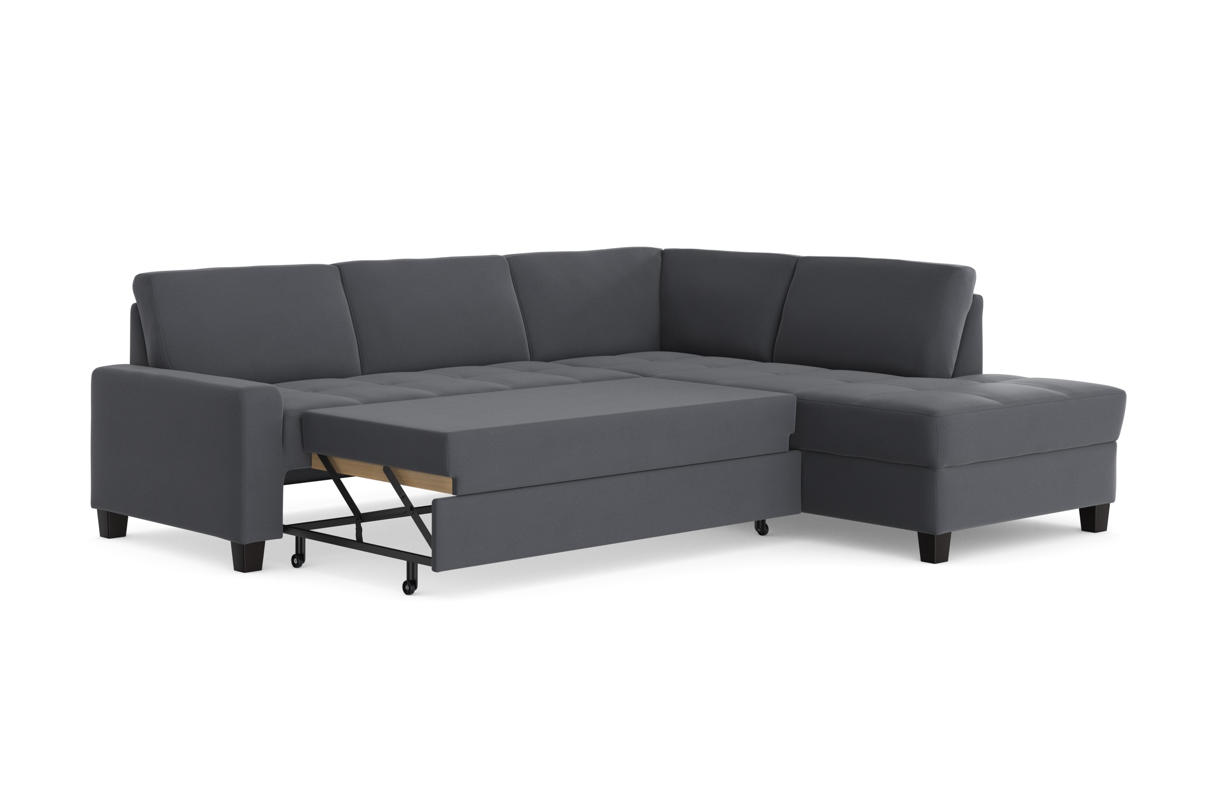 DOMO collection Ecksofa »Florentina zeitlos und elegant, Sitznähte als Designelement, L-Form«, wahlweise mit Bettfunktion, mit Kontrastnaht, Komfortsitzhöhe 47cm