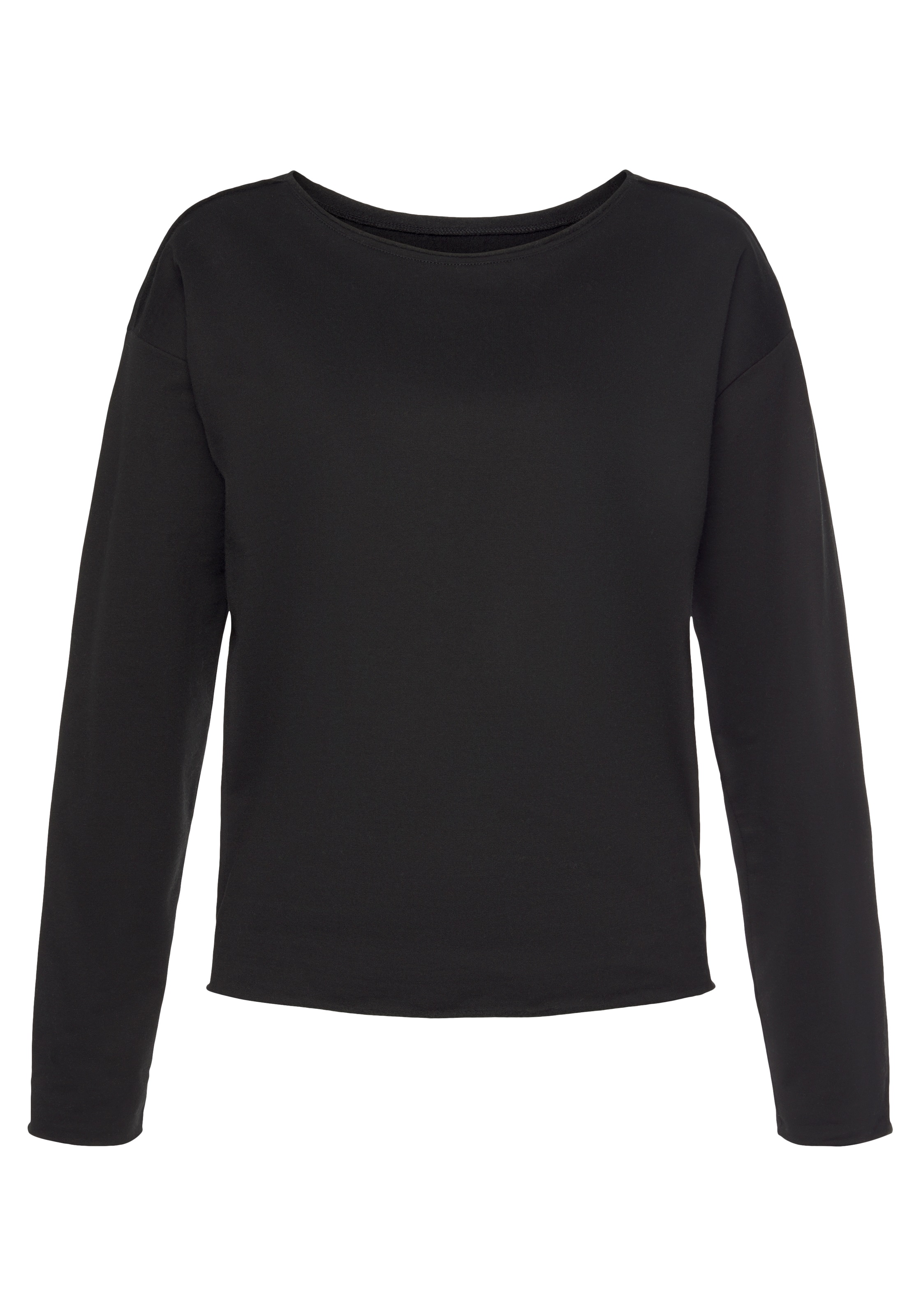 LASCANA Sweatshirt, Langarmshirt in locker sitzendem Schnitt, Loungewear
