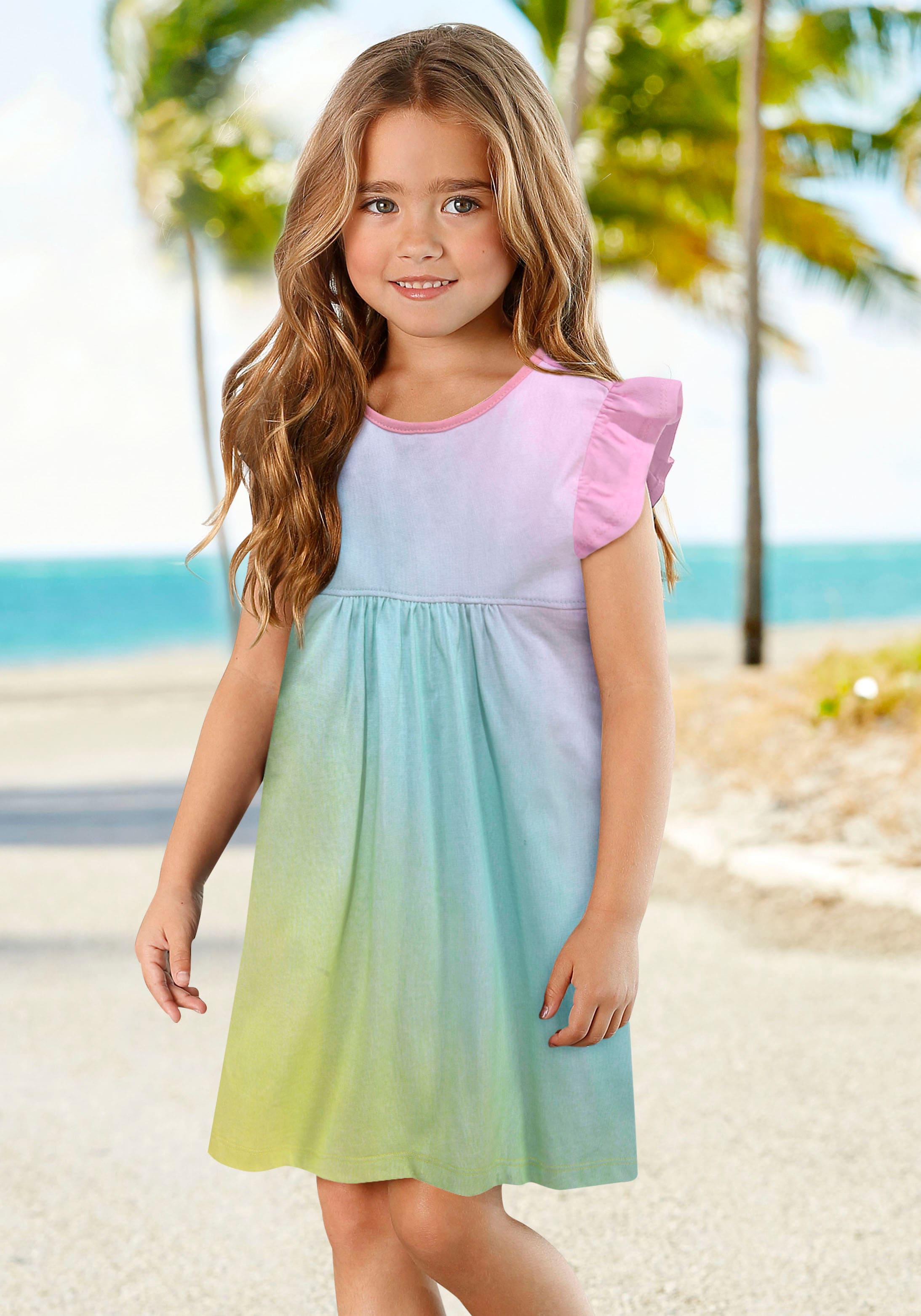 Modische KIDSWORLD Jerseykleid »für kleine Flügelärmeln kleinen mit Mädchen«, bestellen versandkostenfrei
