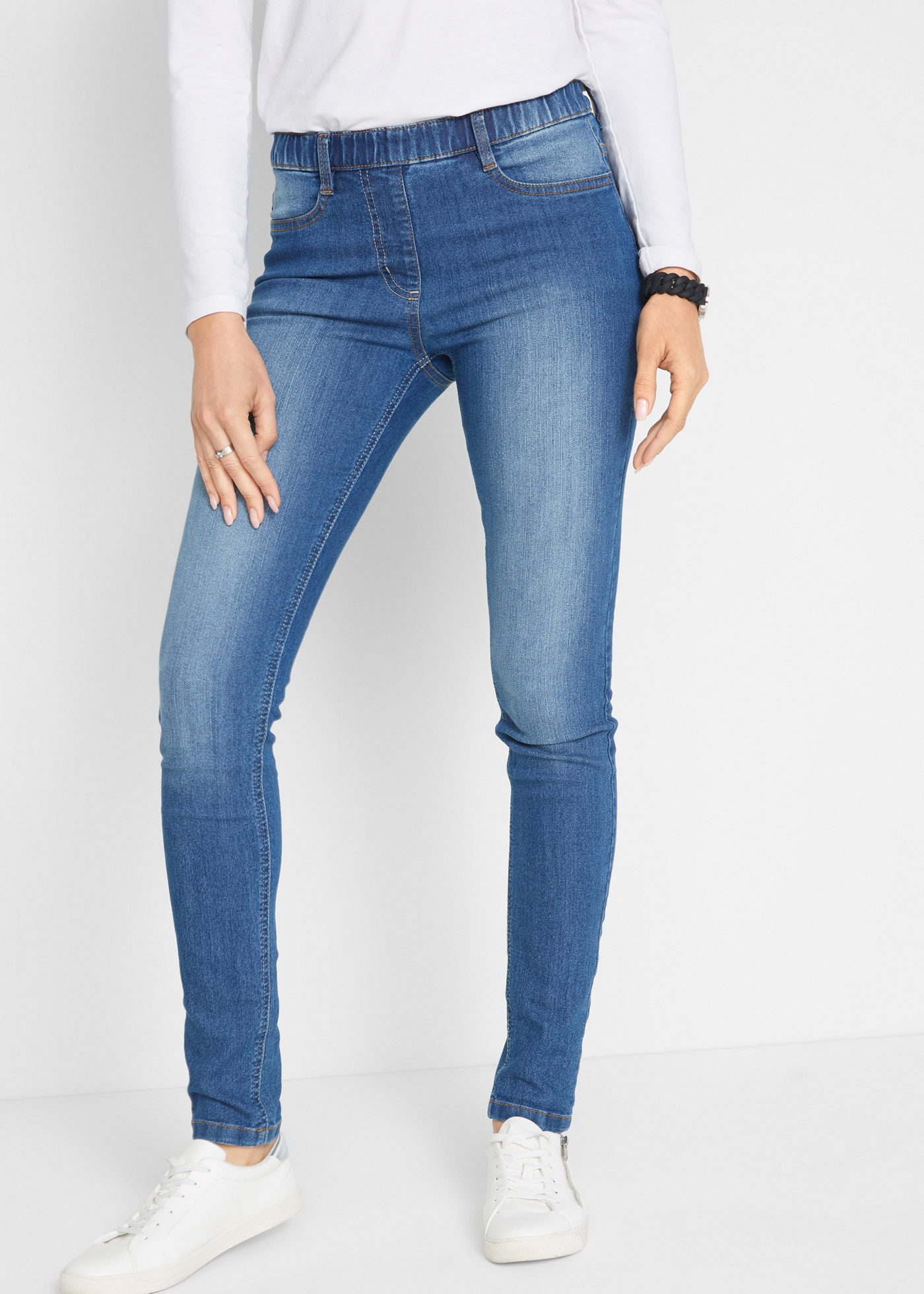 Image of bonprix Jeansjeggings "Jeggings Mid Waist, Bequembund" Slim Fit Passform, Mid Waist Schnitt, mit Bequembund