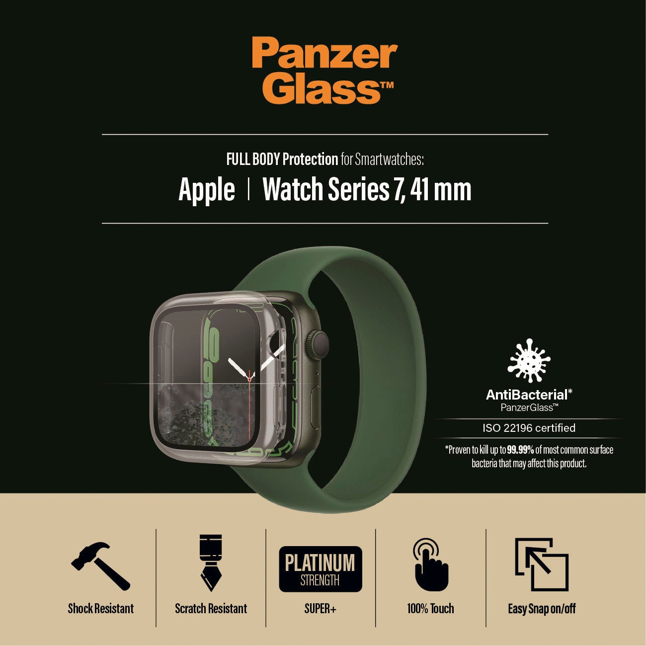 PanzerGlass Displayschutzglas »Full Body - Apple Watch 7 (40 mm)«