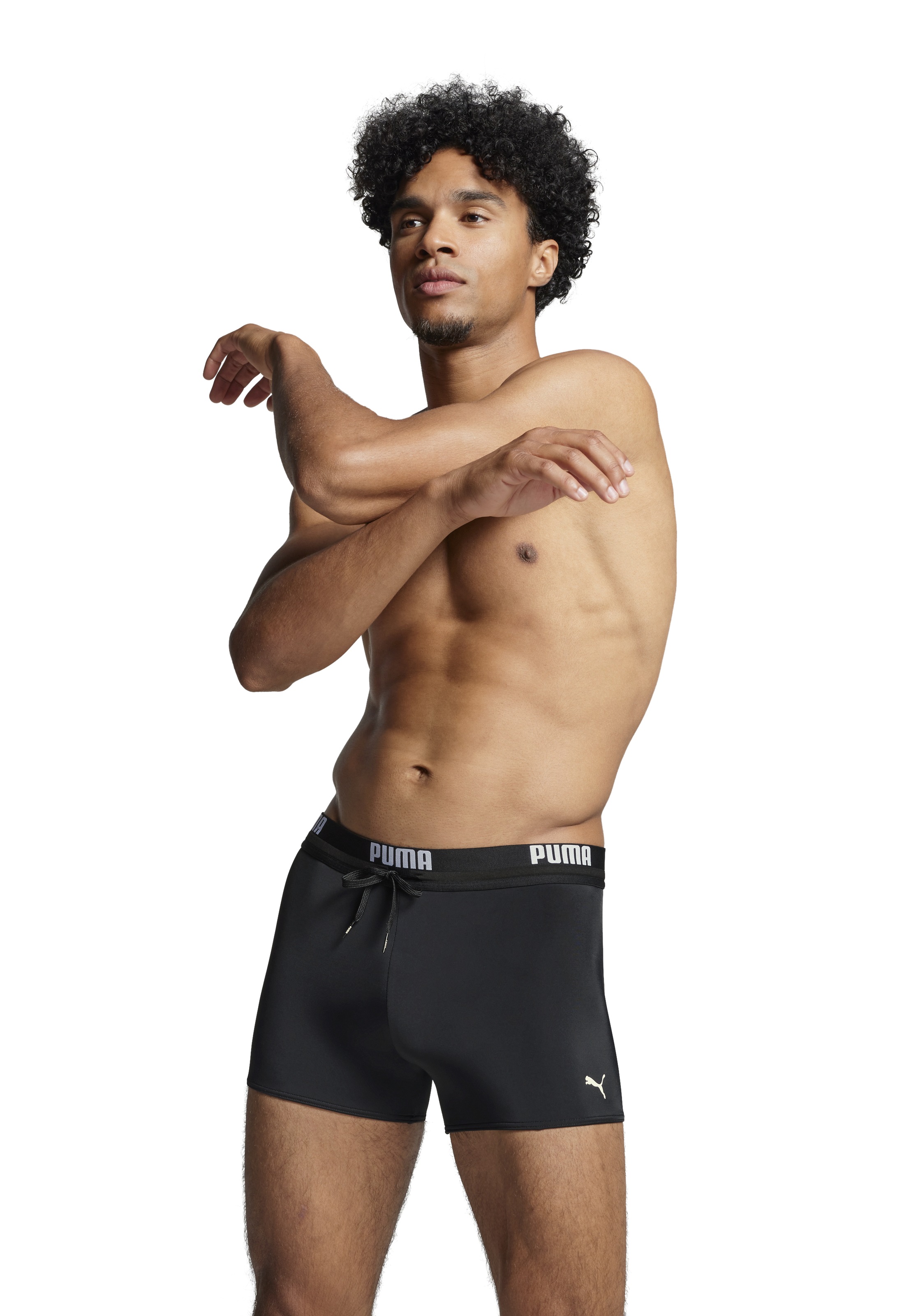 Image of PUMA Badehose "PUMA SWIM MEN LOGO TRUNKS" elastischer Logobund mit integriertem Kordelzug
