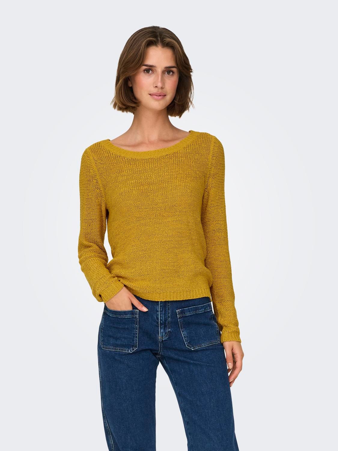 ONLY Strickpullover »ONLGEENA XO L/S PULLOVER KNT NOOS«, mit Rundhalsausschnitt