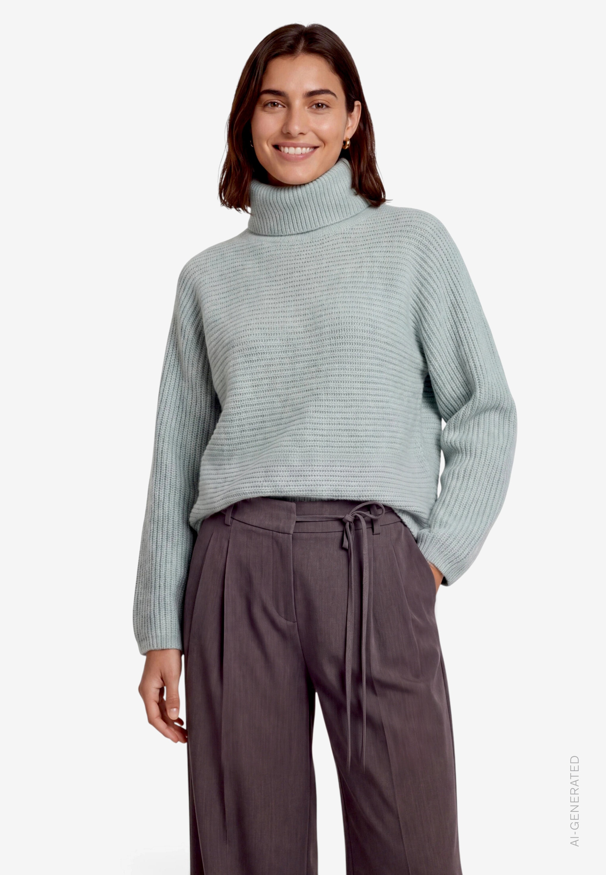Image of Zero Rollkragenpullover Winterpullover mit Fledermausärmeln