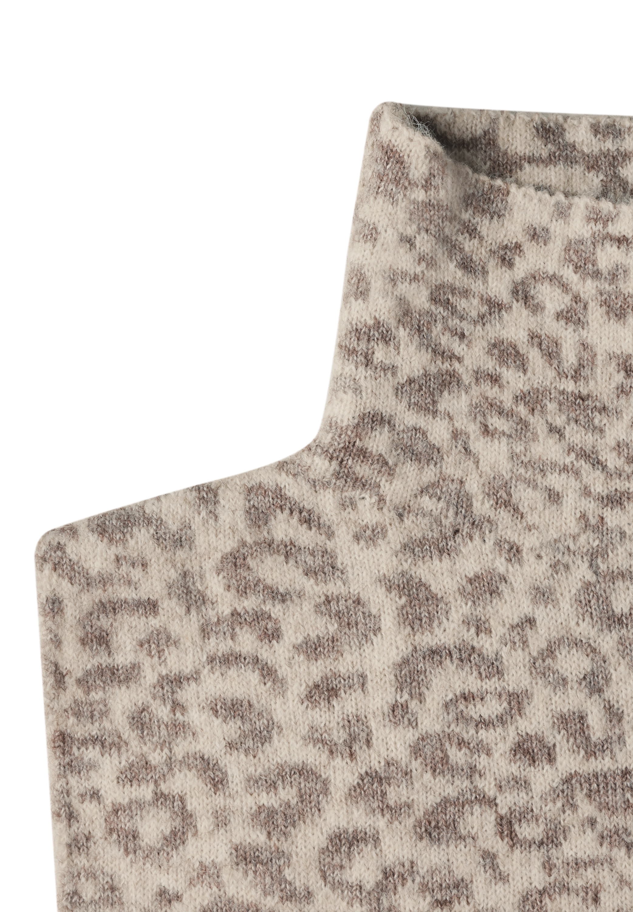 STREET ONE Pull-over Jacquard Kragen / Strickkragen mit Leo-Muster
