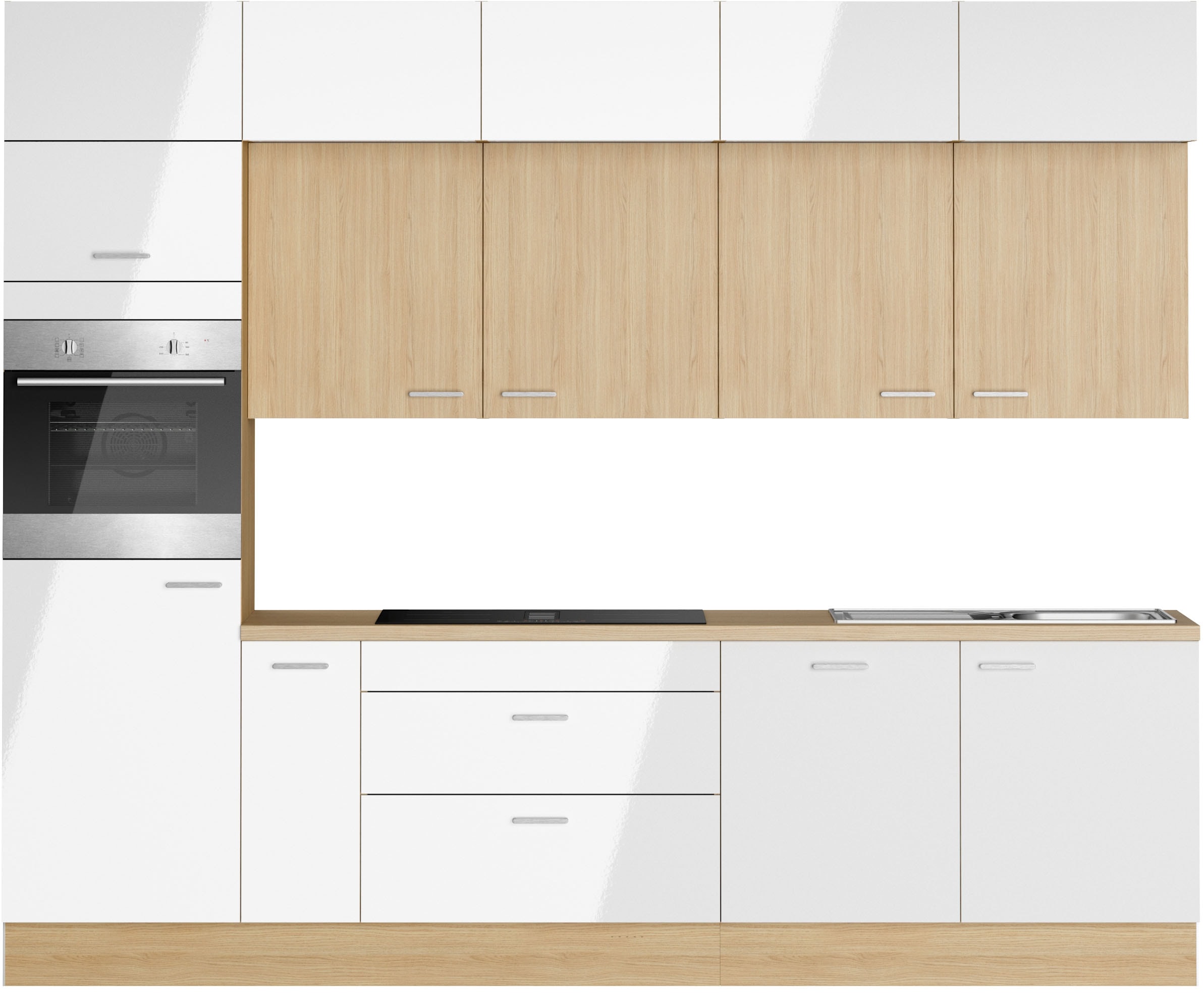 Image of KOCHSTATION Küchenzeile "KS-Lucy" Breite 300 cm, Soft-Close, inkl. Zubehör, wahlweise mit E-Geräten