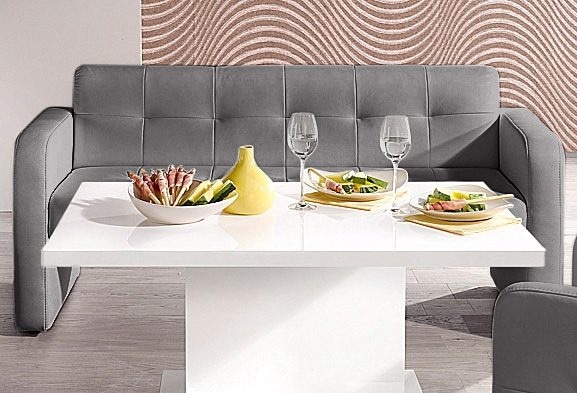 exxpo - sofa fashion Sitzbank »Barista Küchensofa, kompakte Stellmasse, Sitzhöhe 49cm«, mit Rückenlehne