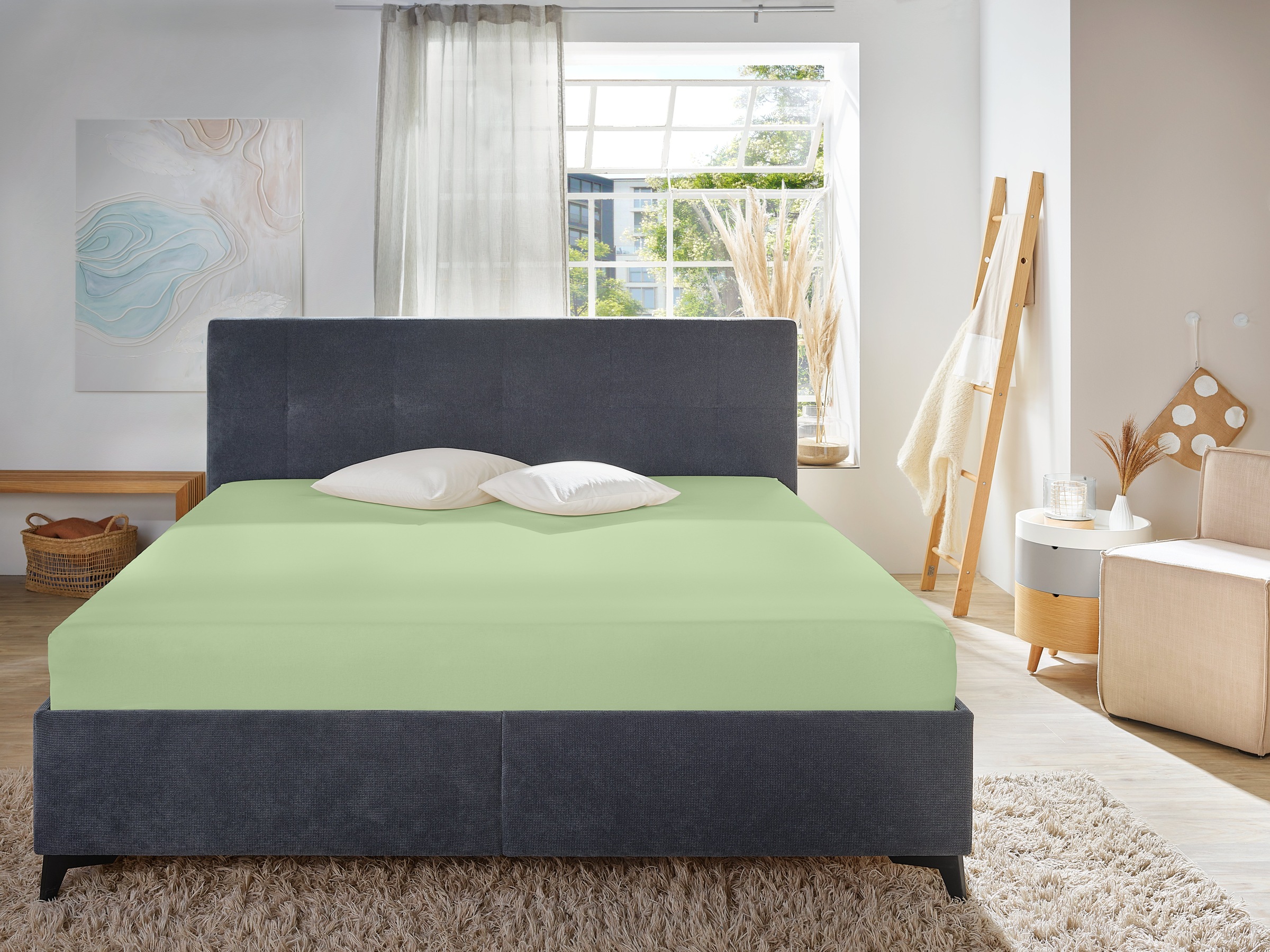 Primera Spannbettlaken "Mako-Feinjersey Spannbetttuch" Geeignet für Standardmatratzen bis 22 cm, 100% Baumwolle