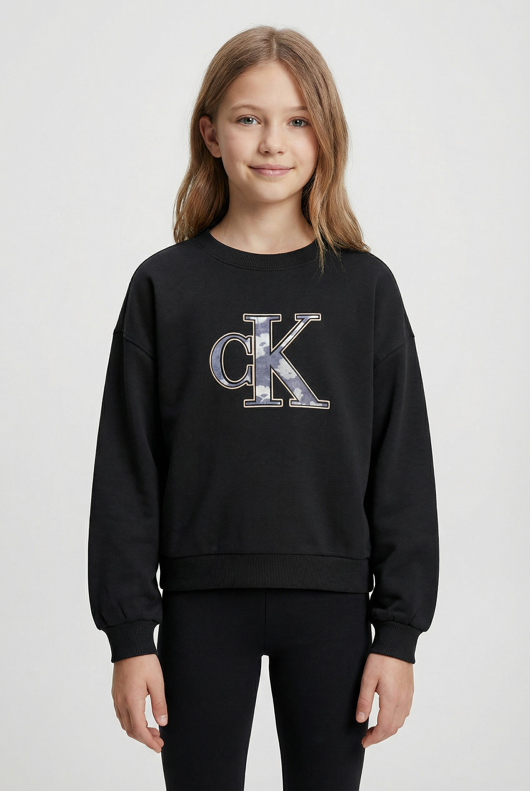 Image of Calvin Klein Jeans Sweatshirt "FILLED MONOLOGO TERRY CREW NECK", für Kinder bis 16 Jahre, mit grossem Logo-Druck